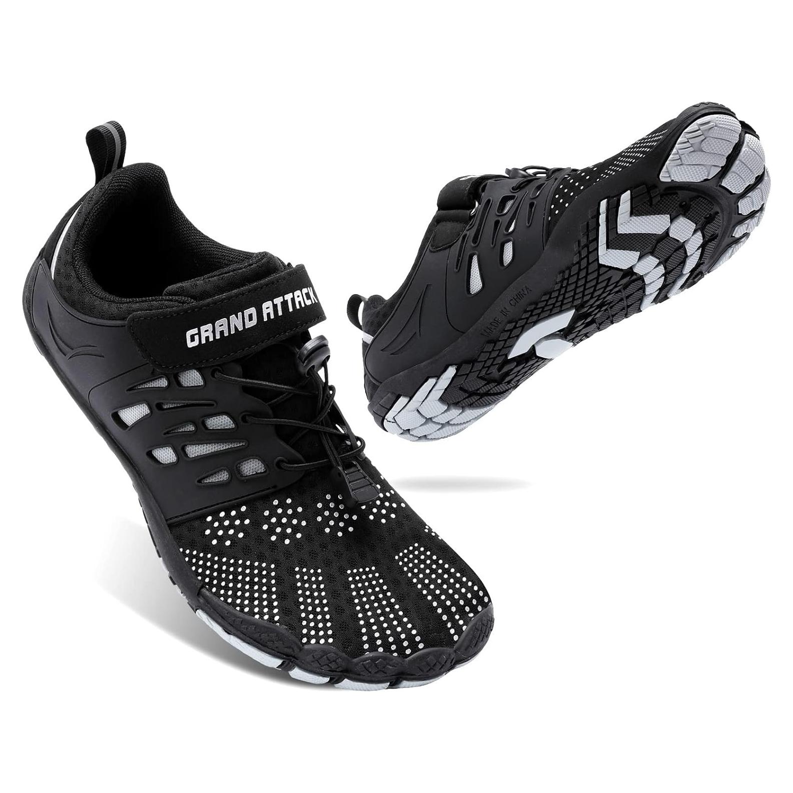 Zapatos Barefoot Hombre Grand Attack Zt608 Negro 7.5 Ancho