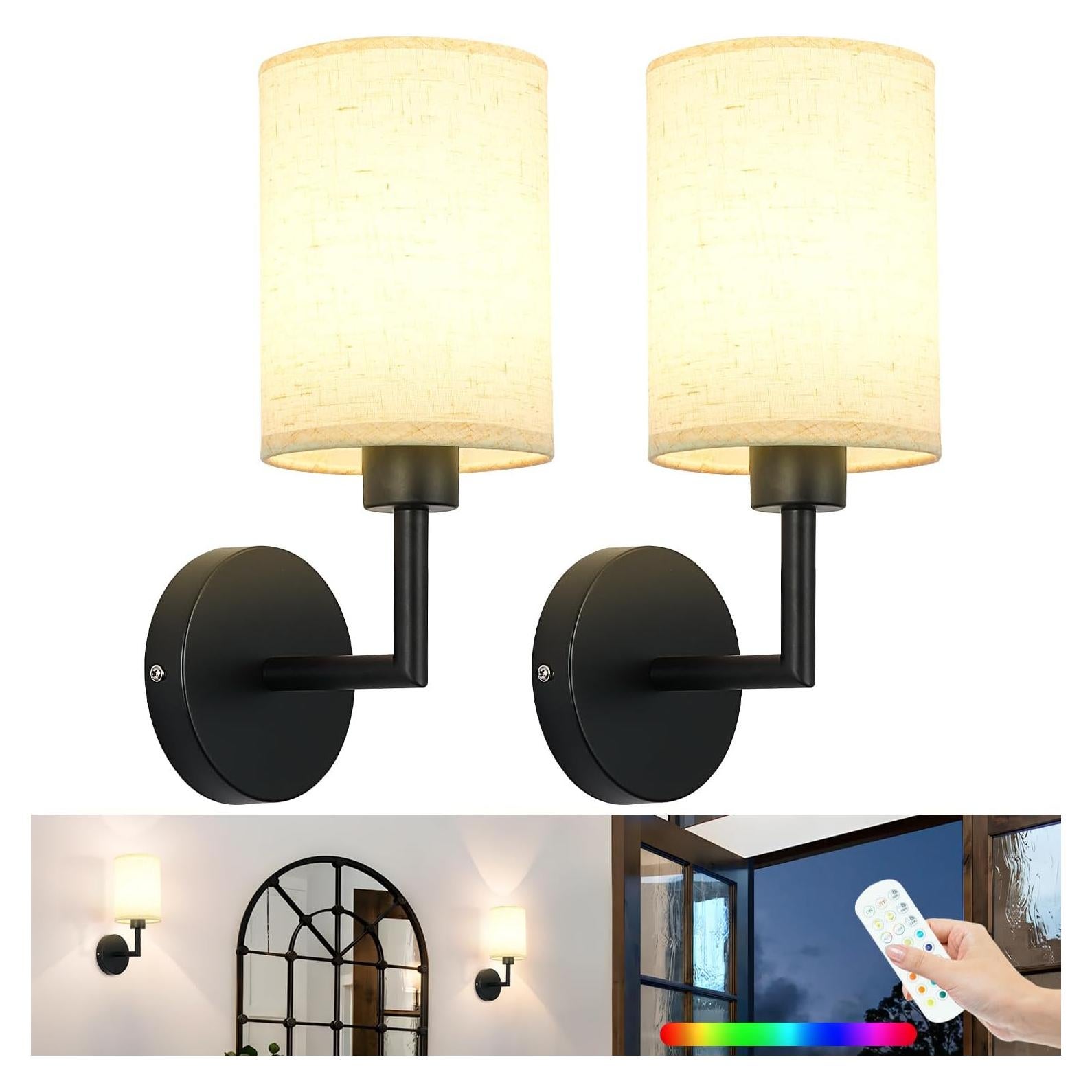 Juego de Apliques de Pared Recargables Wall Sconc 2 Unidades