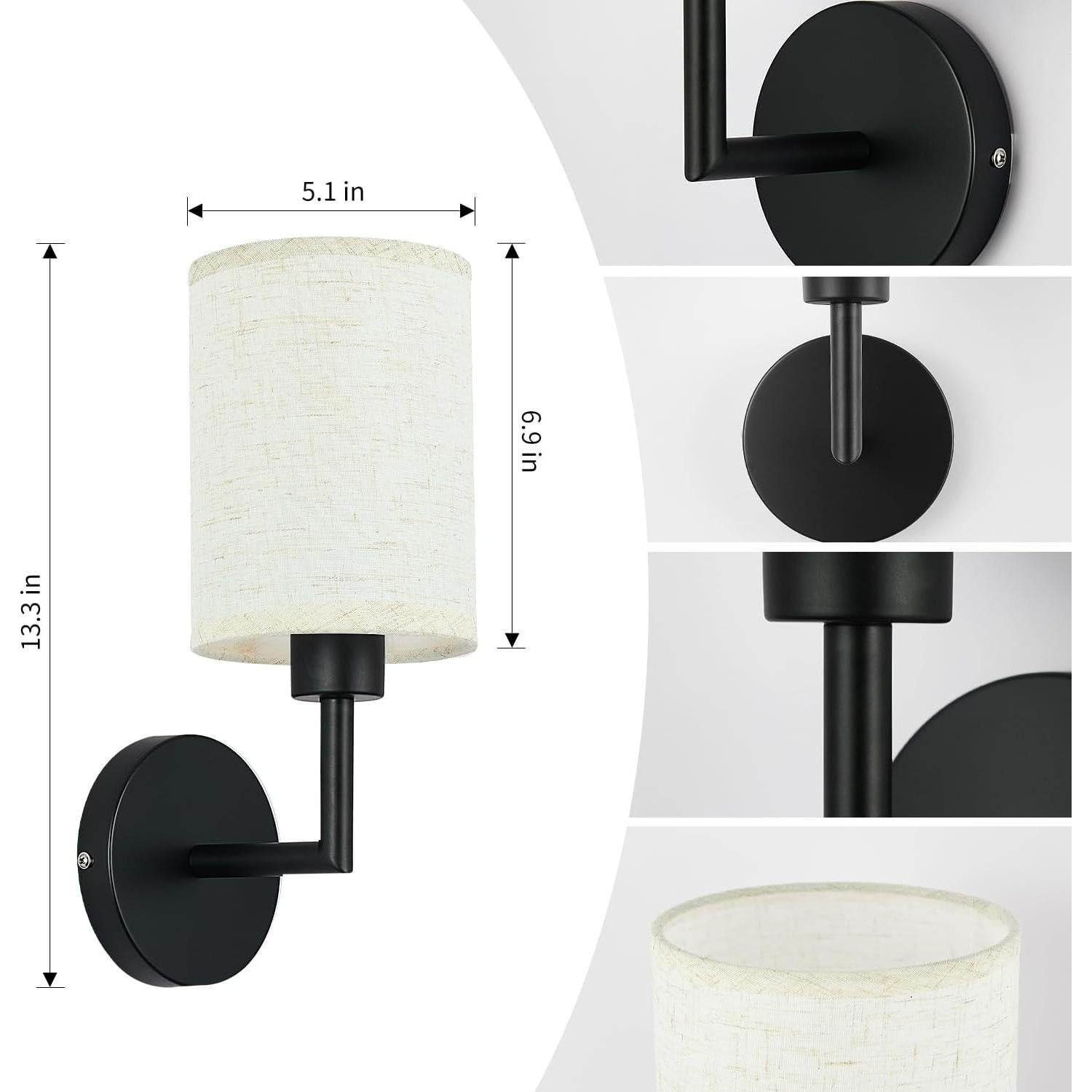 Juego de Apliques de Pared Recargables Wall Sconc 2 Unidades