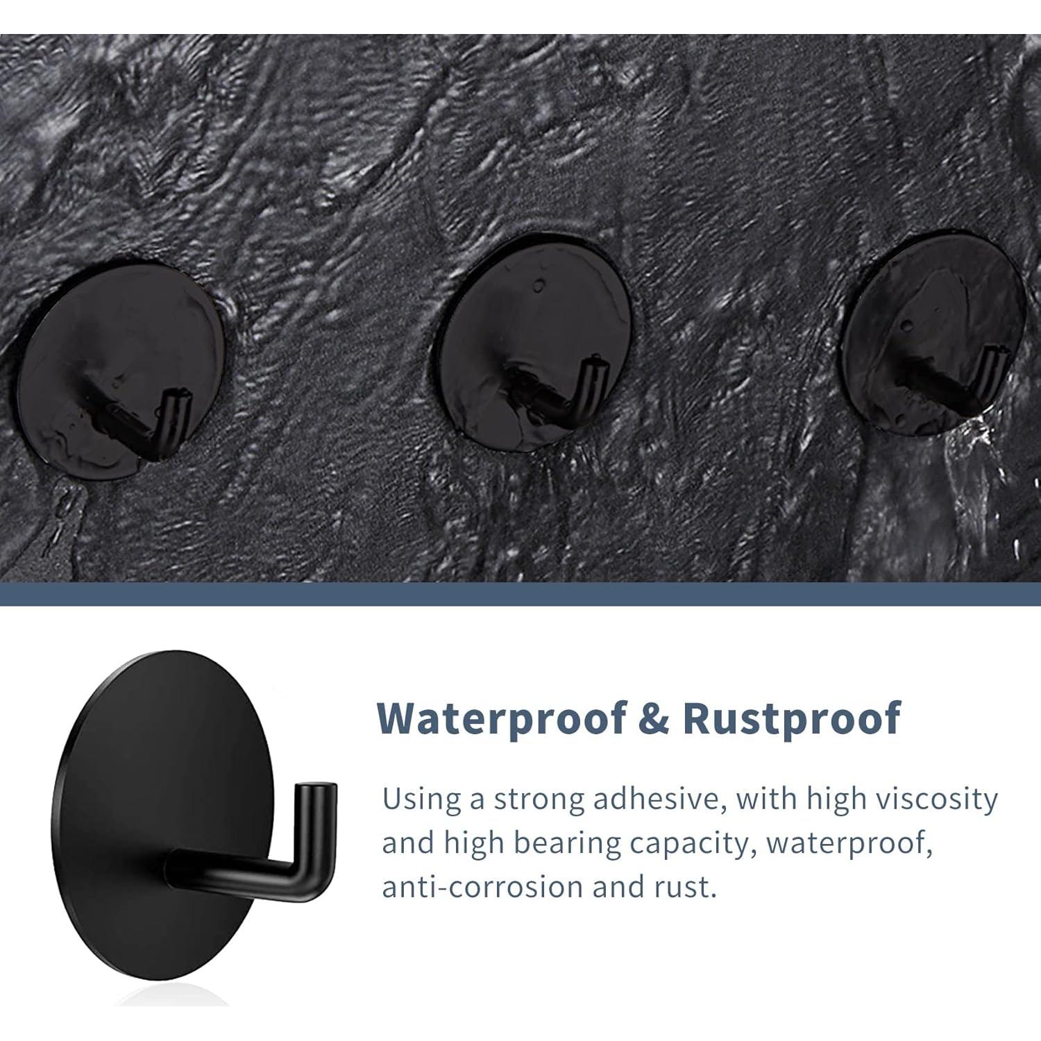 Ganchos Adhesivos Impermeables Rise Age 4 Pcs Acero Inoxidable