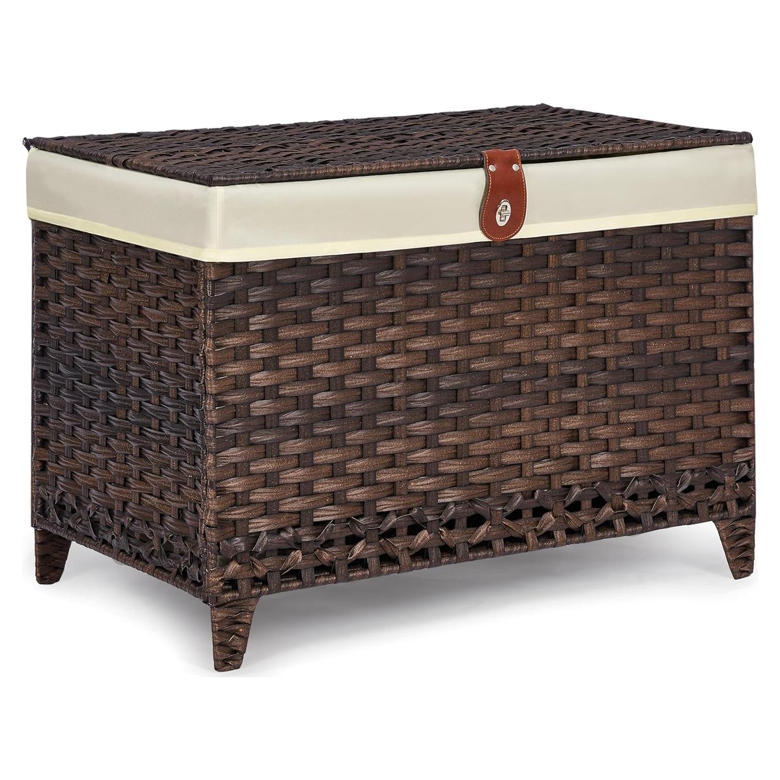 Cesta de Almacenamiento Honjourai 65L con Tapa y Forro Removible