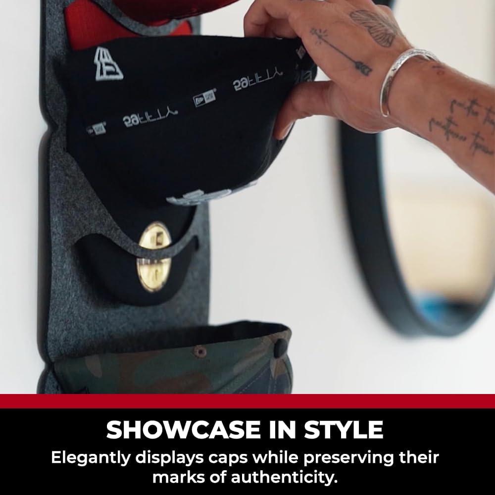 Organizador de Sombreros Caprack Gris Oscuro para Pared