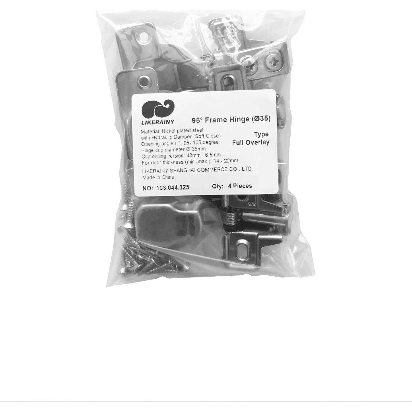 Bisagras de Marco LIKERAINY 35mm con Amortiguador Cierre Suave - Paquete de 4