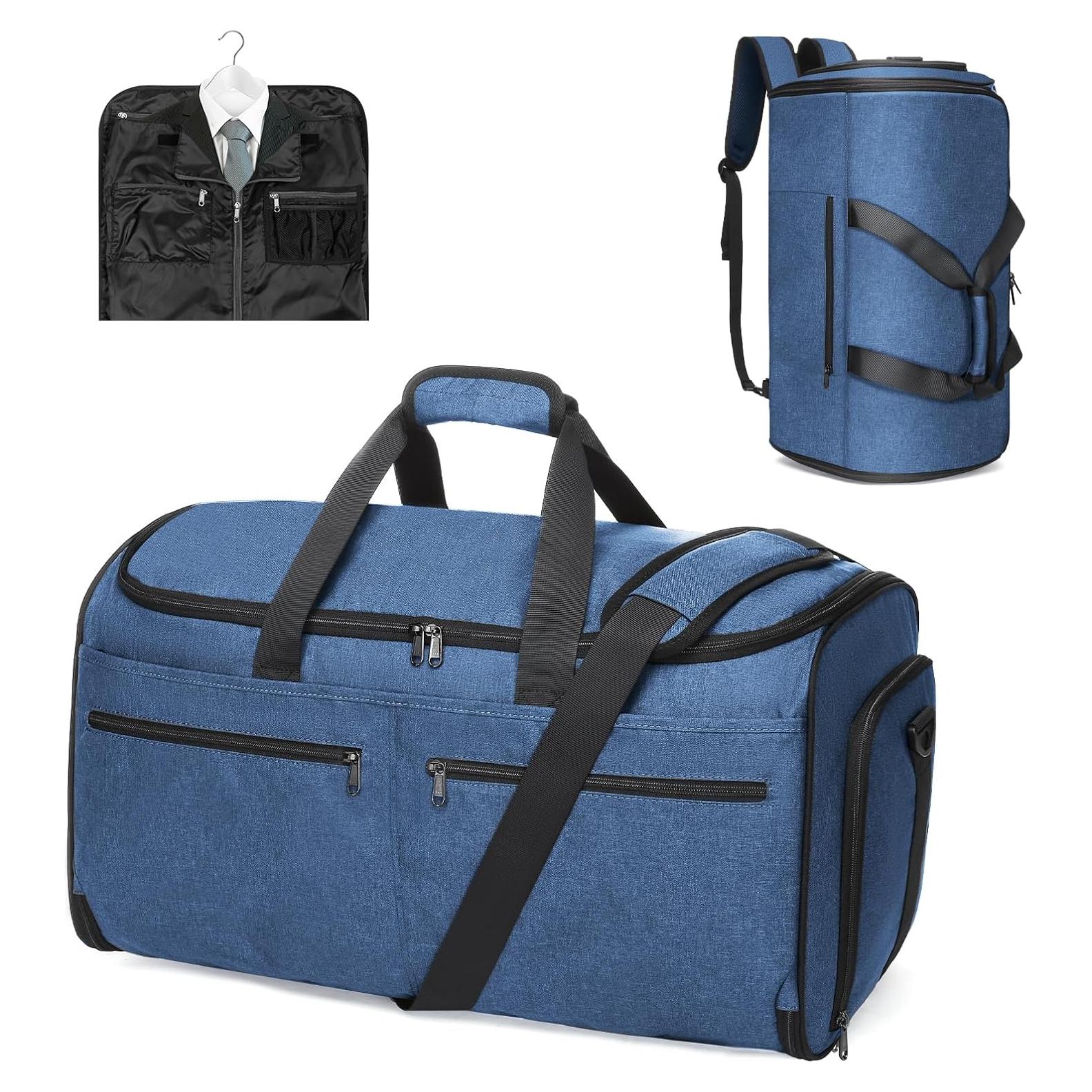 Bolsa de viaje Bukere 3 en 1, mochila azul oscuro 55L