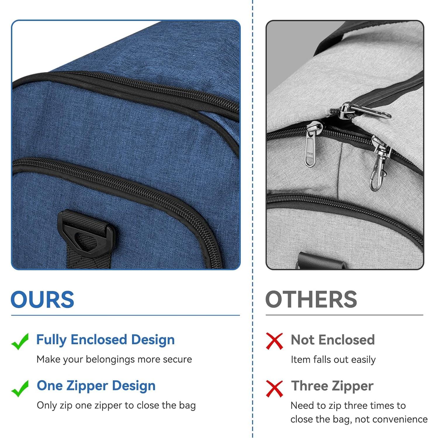 Bolsa de viaje Bukere 3 en 1, mochila azul oscuro 55L