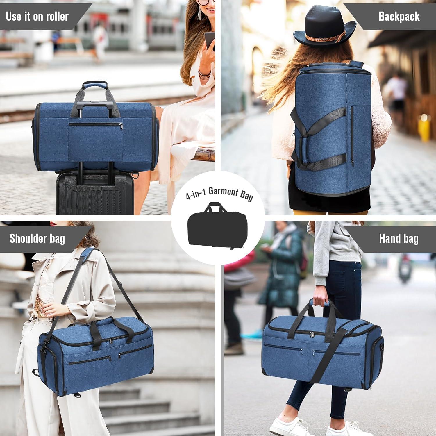 Bolsa de viaje Bukere 3 en 1, mochila azul oscuro 55L