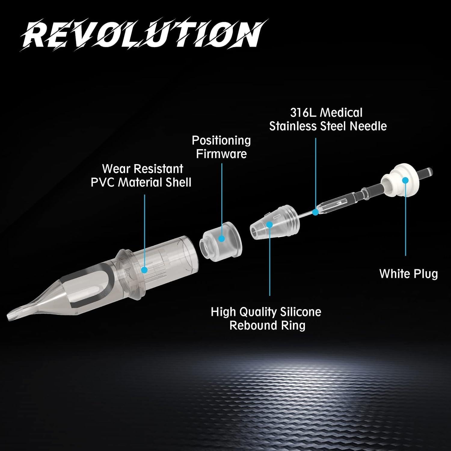 Agujas de Cartucho de Tatuaje EZ - 50 Pcs Mezcladas #12