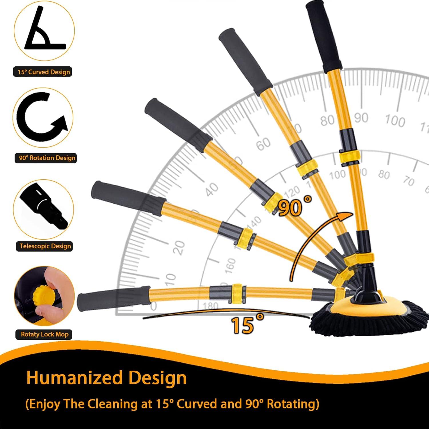 Cepillo de limpieza telescópico Harazaqa 43" microfibra