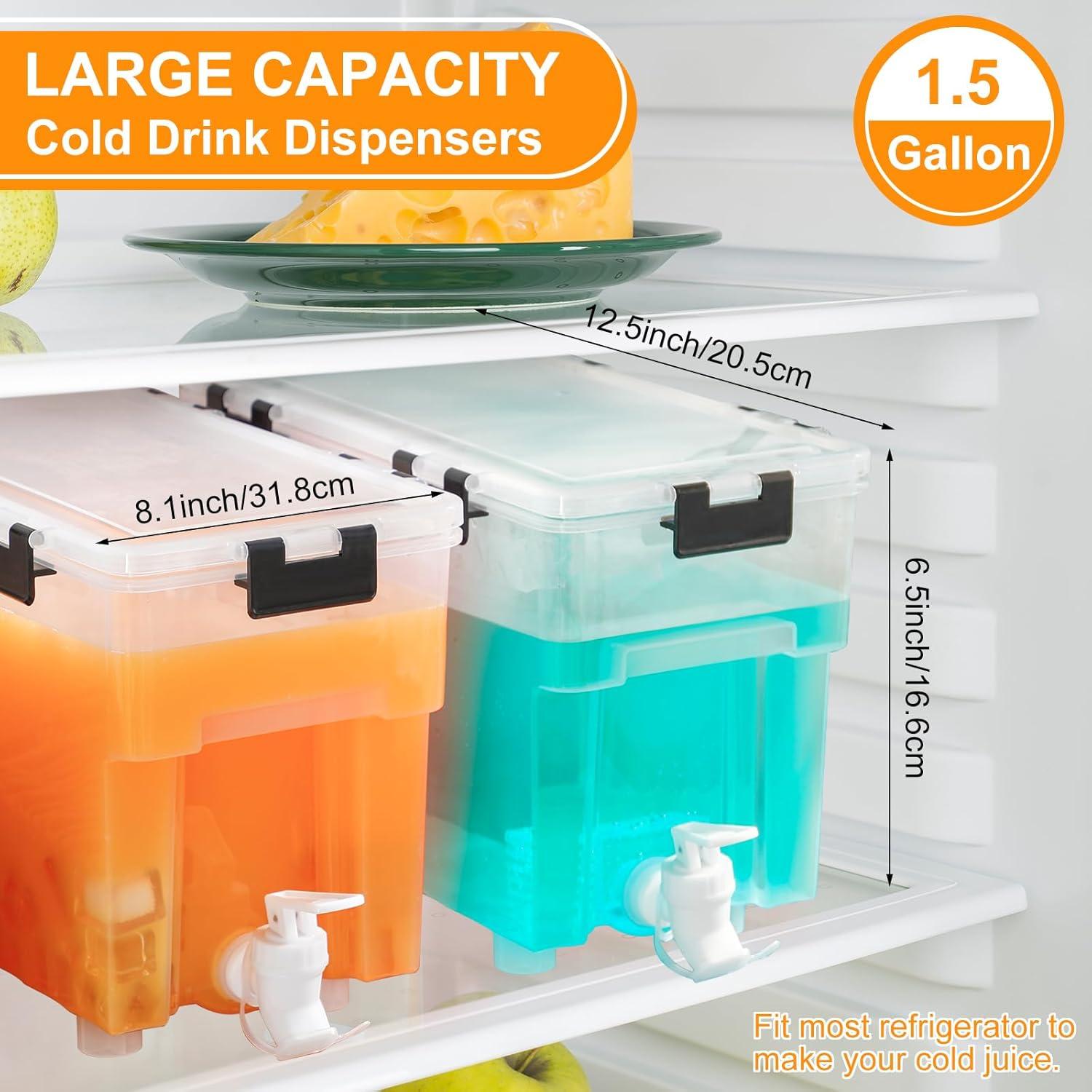 Dispensador de Bebidas Zhehao 5.7L con Grifo y Tapas - 2 Pcs