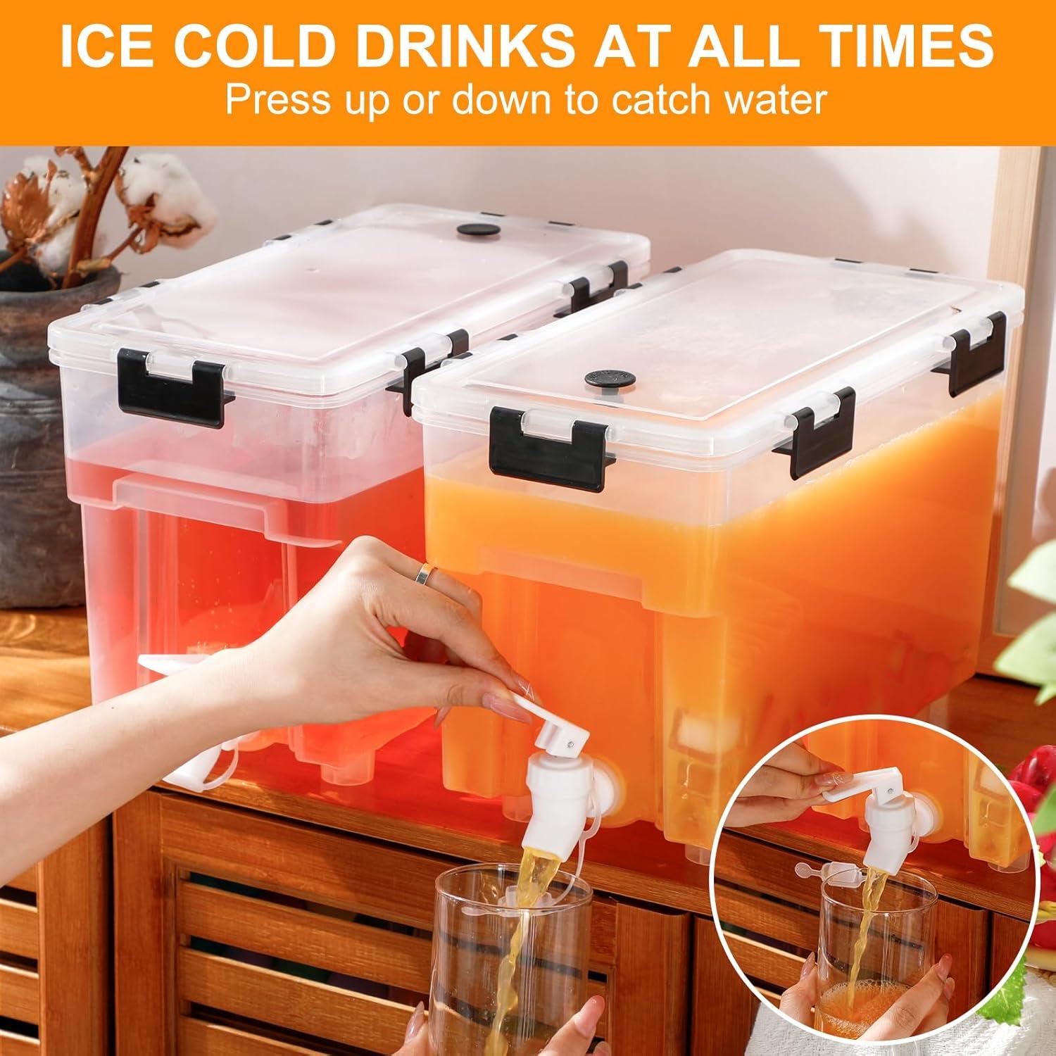 Dispensador de Bebidas Zhehao 5.7L con Grifo y Tapas - 2 Pcs