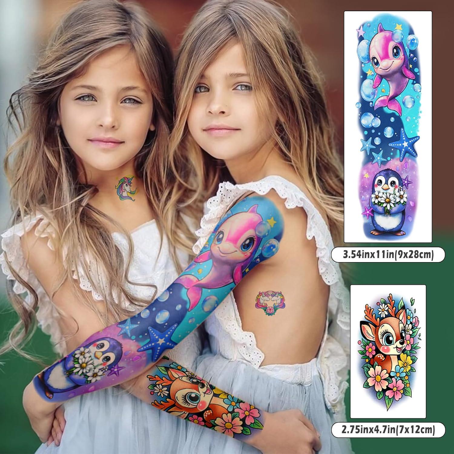 Tatuajes Temporales Niños Gabizafia 52 Hojas Coloridos