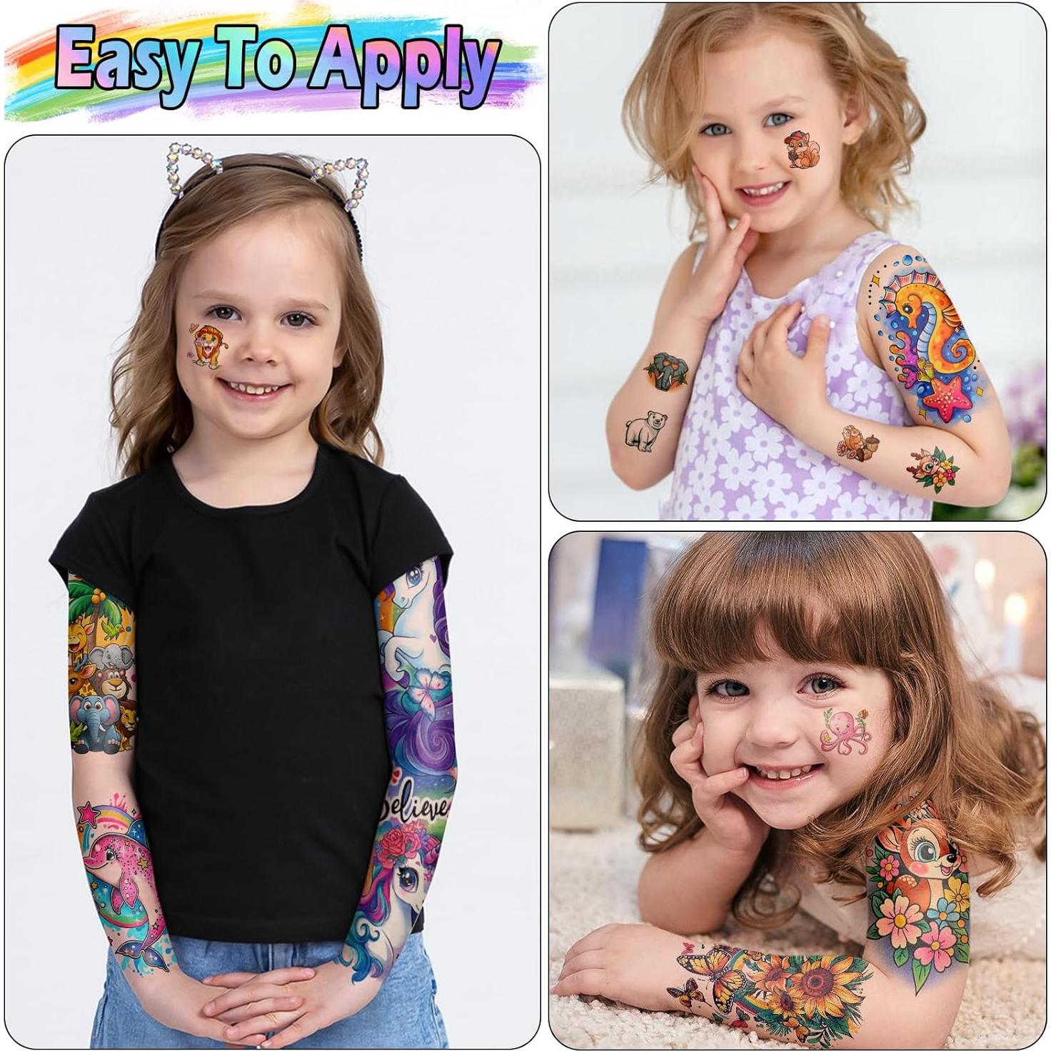 Tatuajes Temporales Niños Gabizafia 52 Hojas Coloridos