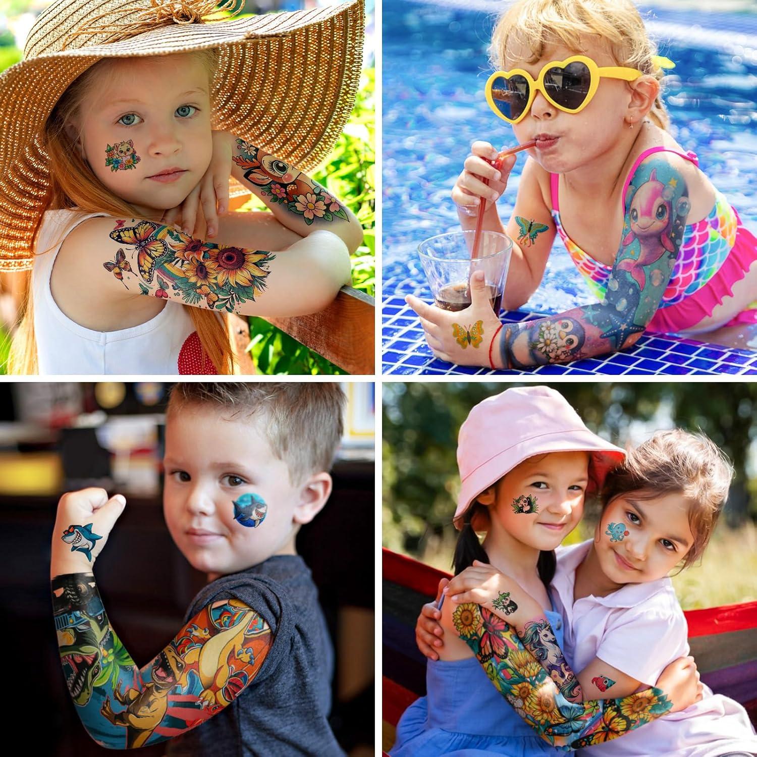 Tatuajes Temporales Niños Gabizafia 52 Hojas Coloridos