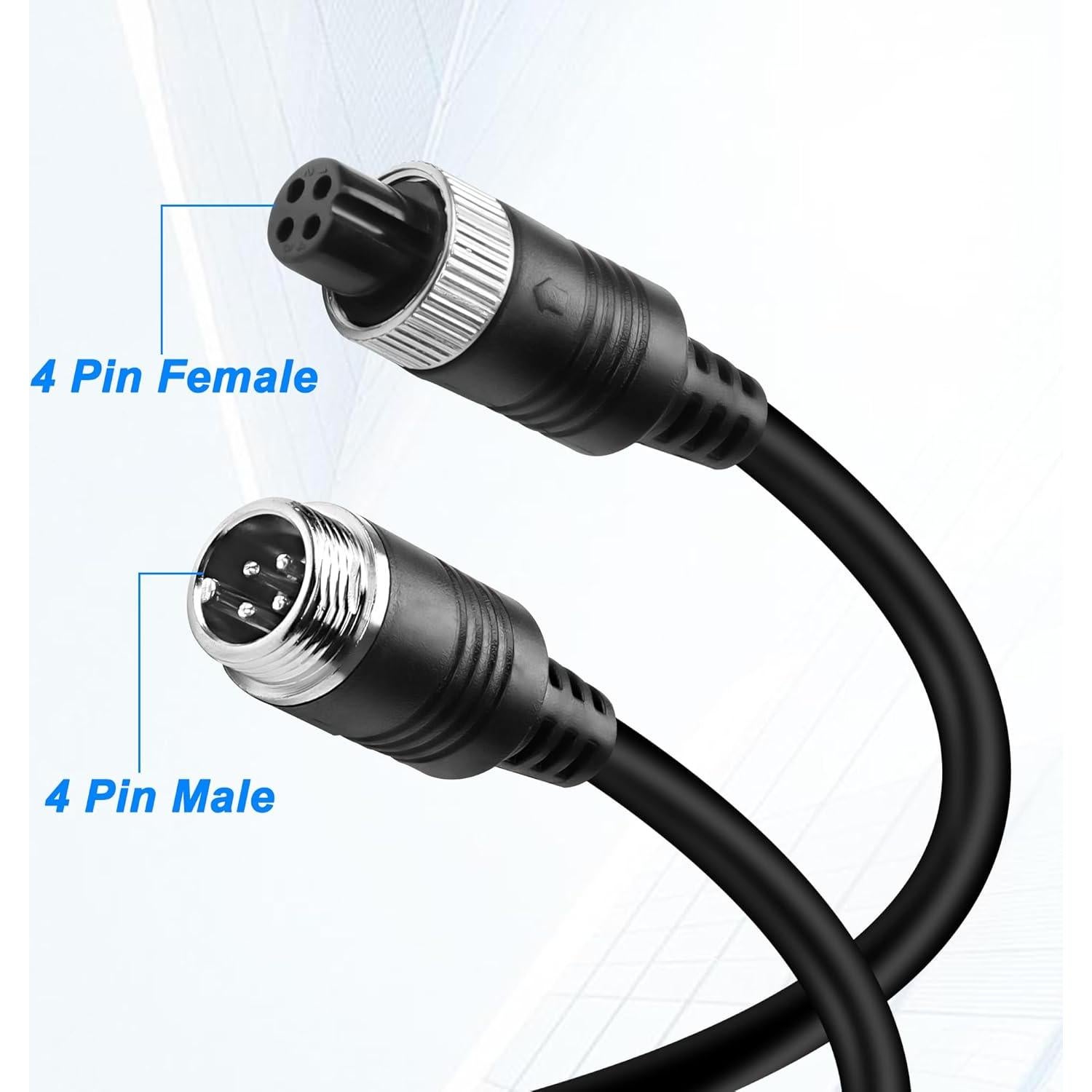 Cable de Video M12 4 Pines MEIRIYFA 40CM Divisor Y para Coche