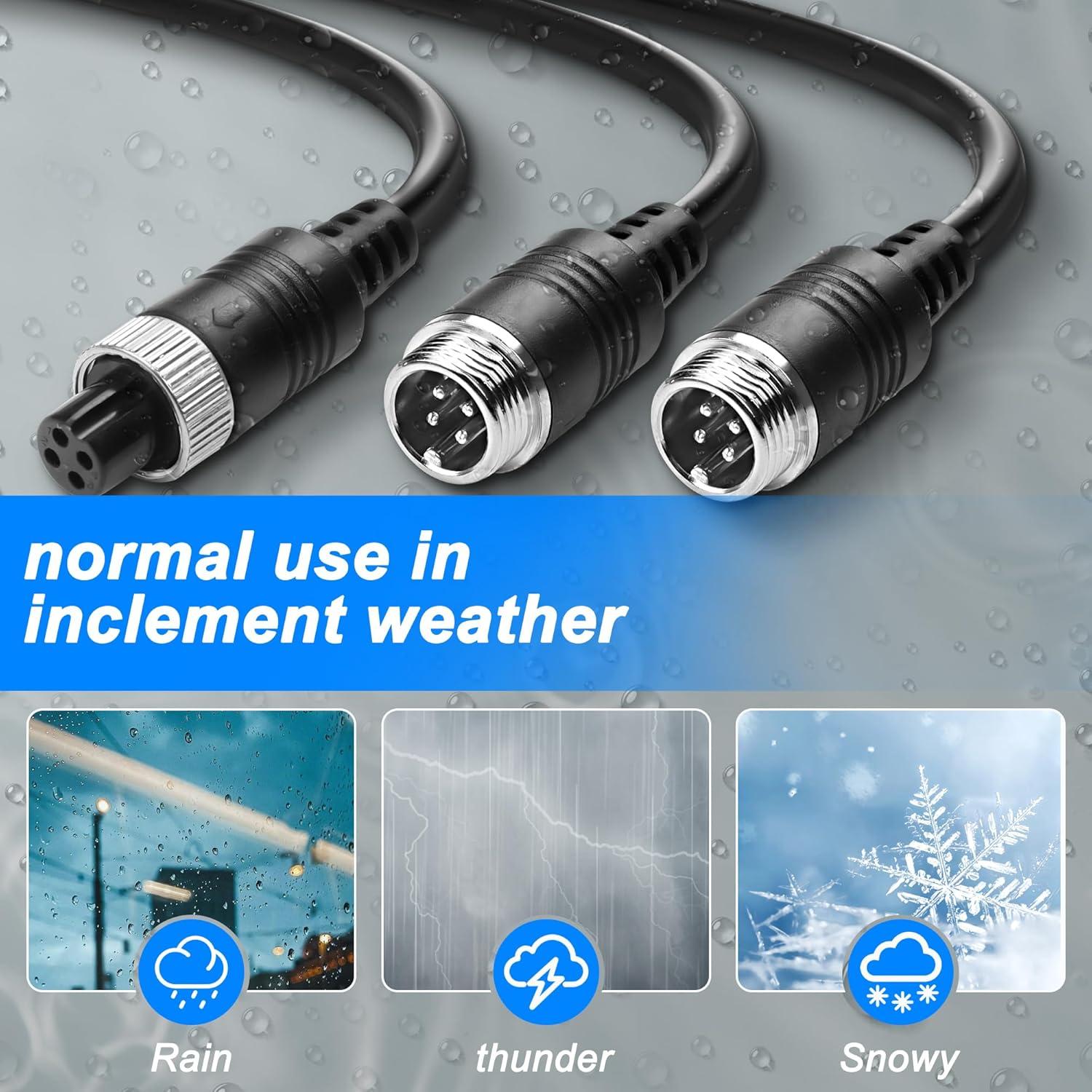 Cable de Video M12 4 Pines MEIRIYFA 40CM Divisor Y para Coche