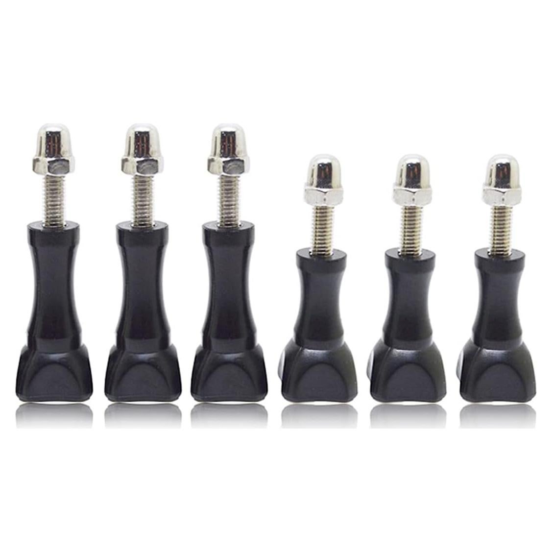 Tornillos de Pulgar 6 Pcs para GoPro Hero y Xiaomi Yi - Negro