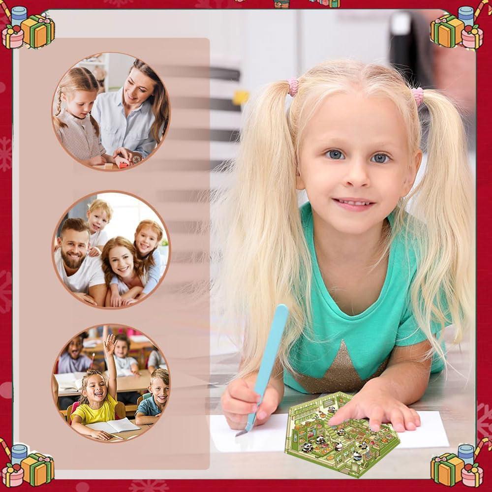 Pegatinas 3D Navideñas iSkelter - 4 Juegos para Adultos y Niños