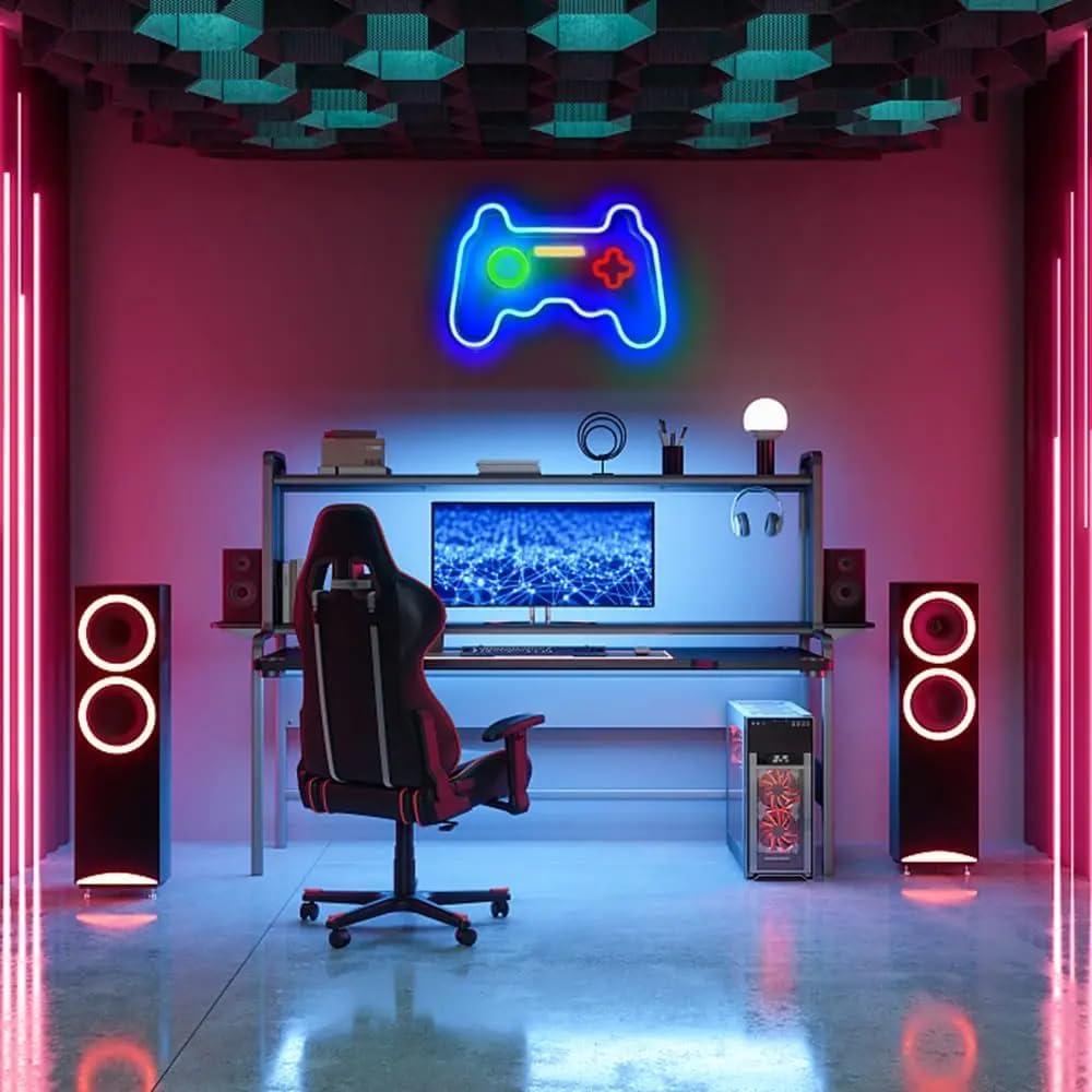 Luz de Neón LED Gamepad SHANGREN Azul 30.48x10.16 cm