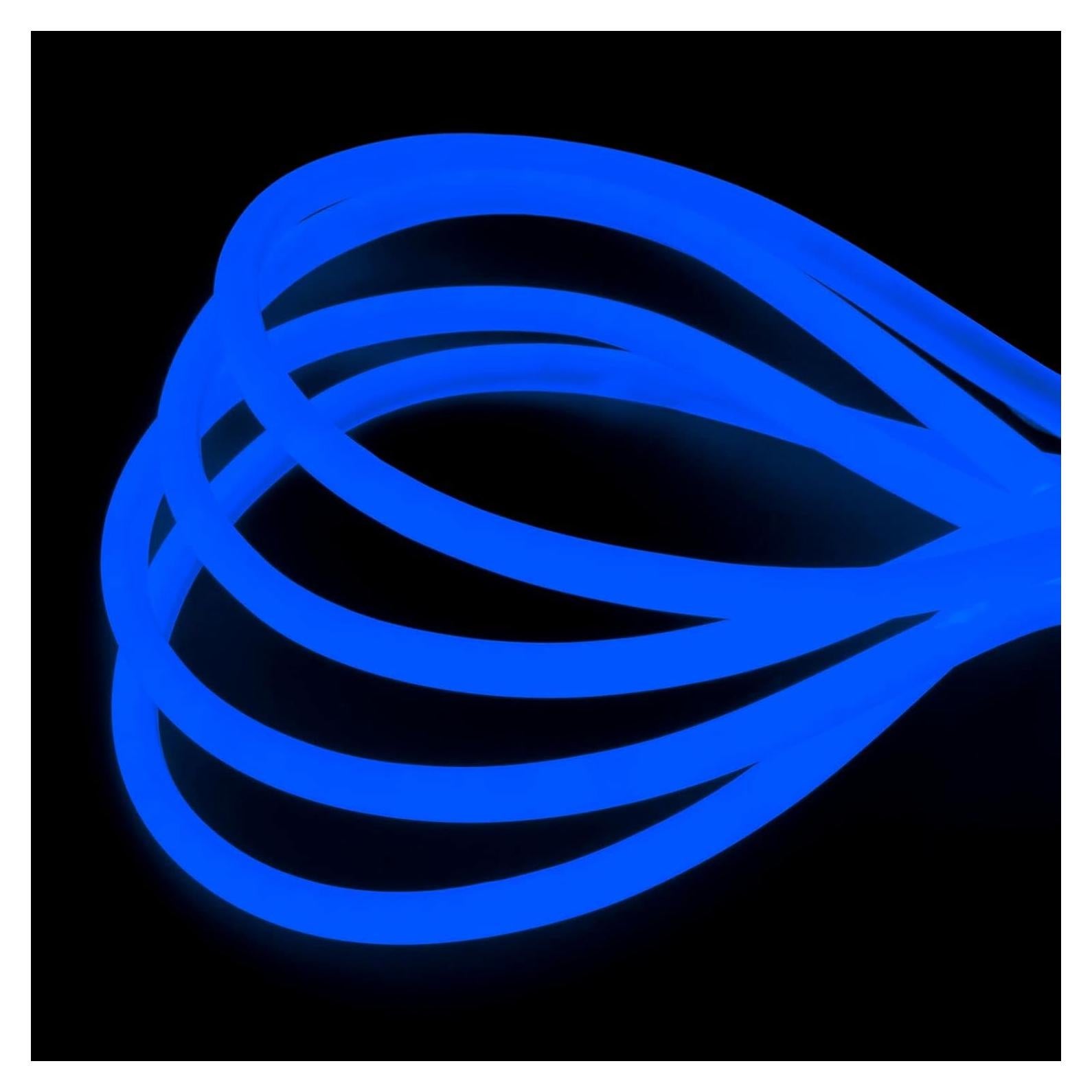 Tira de Luz Neón LED LAMPHOME 5.49M Azul Impermeable 120 LEDs