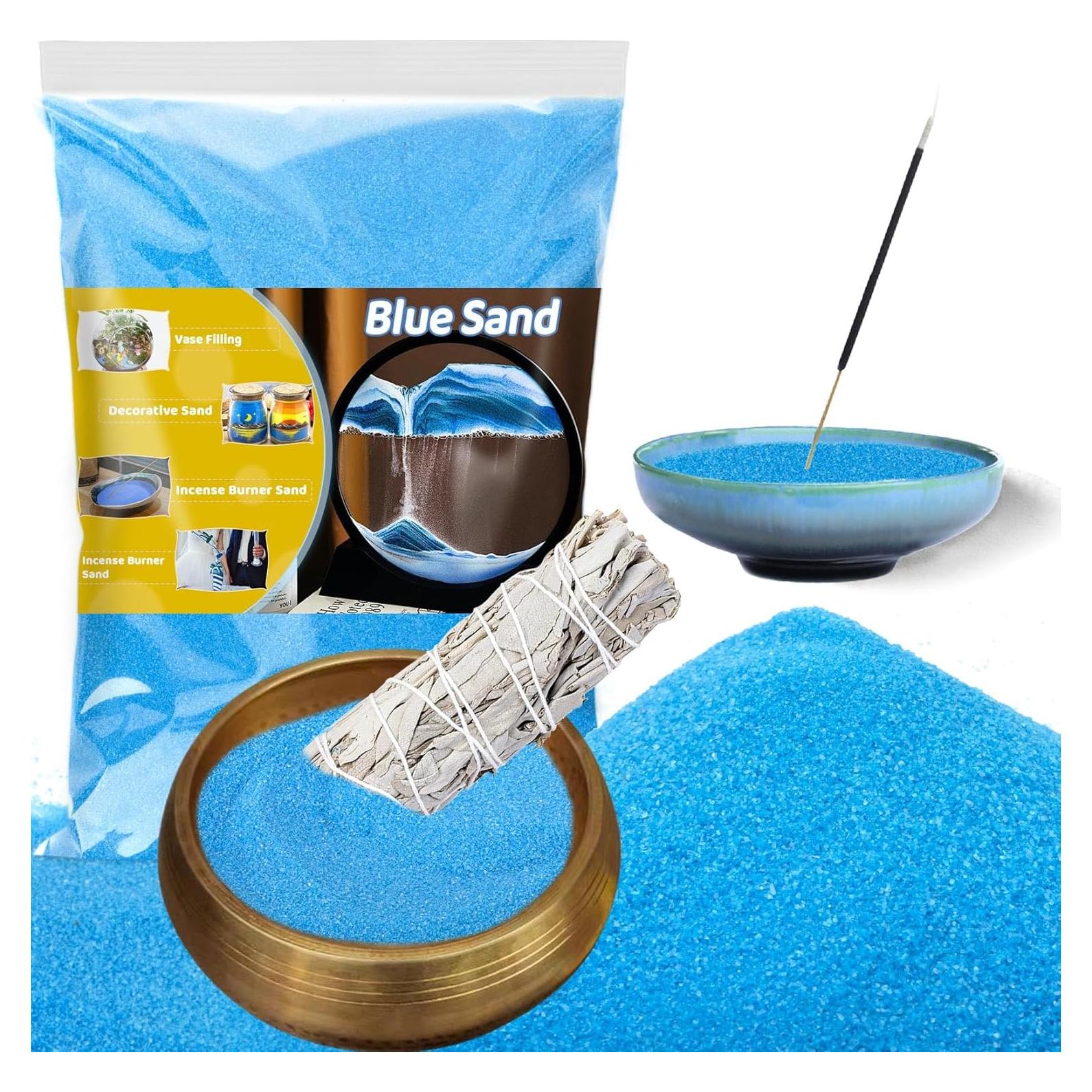 Arena Fina Azul RAINFLOW 439g para Manualidades y Jardines Zen