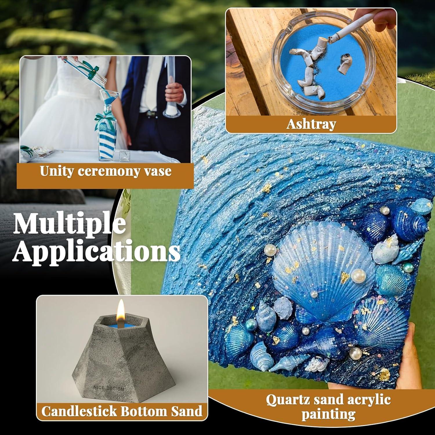 Arena Fina Azul RAINFLOW 439g para Manualidades y Jardines Zen