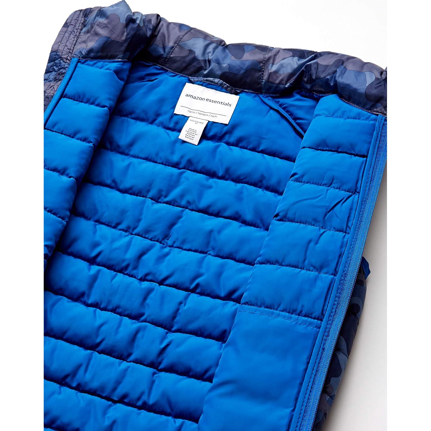 Chaleco Acolchado con Capucha Amazon Essentials Niños Camo Azul