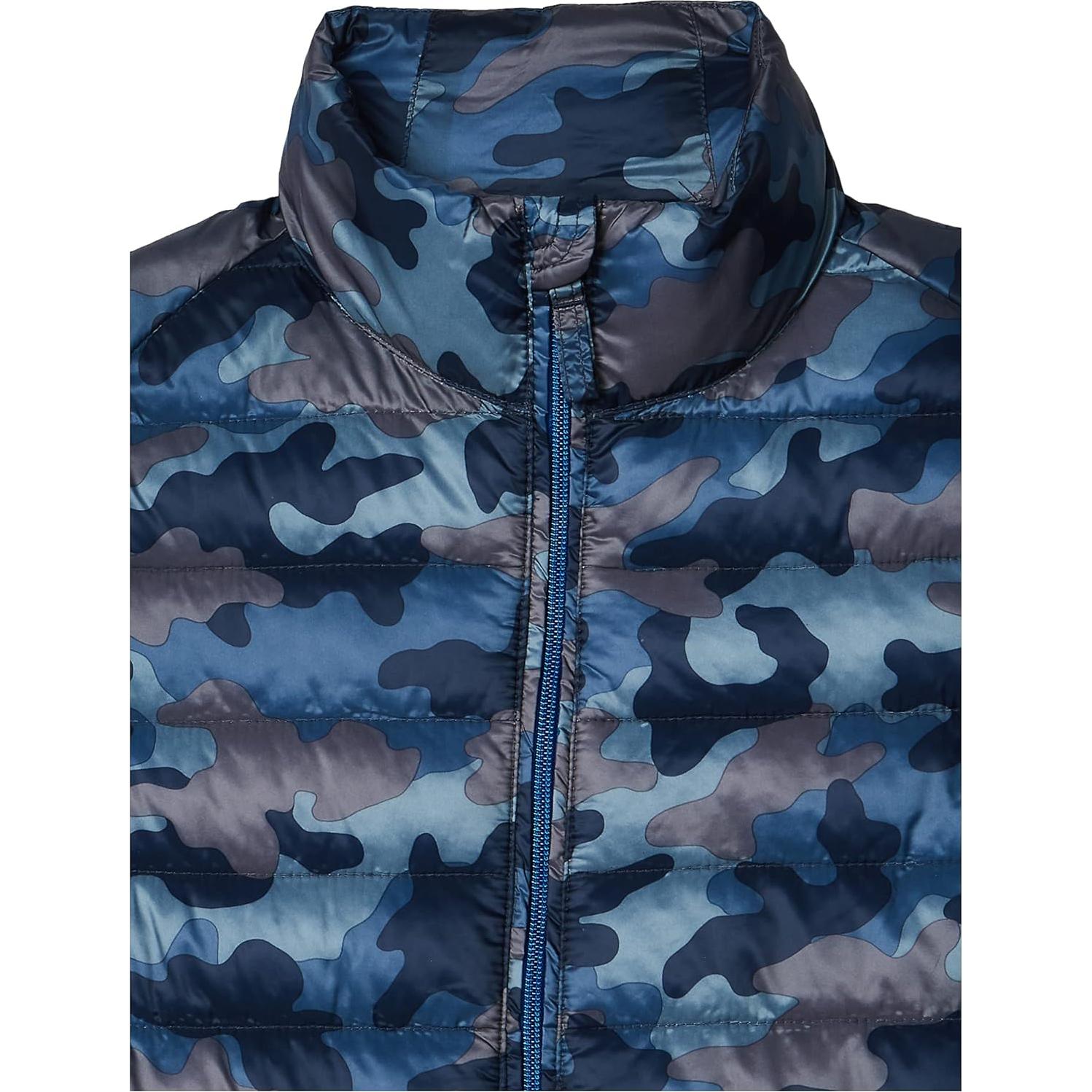Chaleco Acolchado con Capucha Amazon Essentials Niños Camo Azul