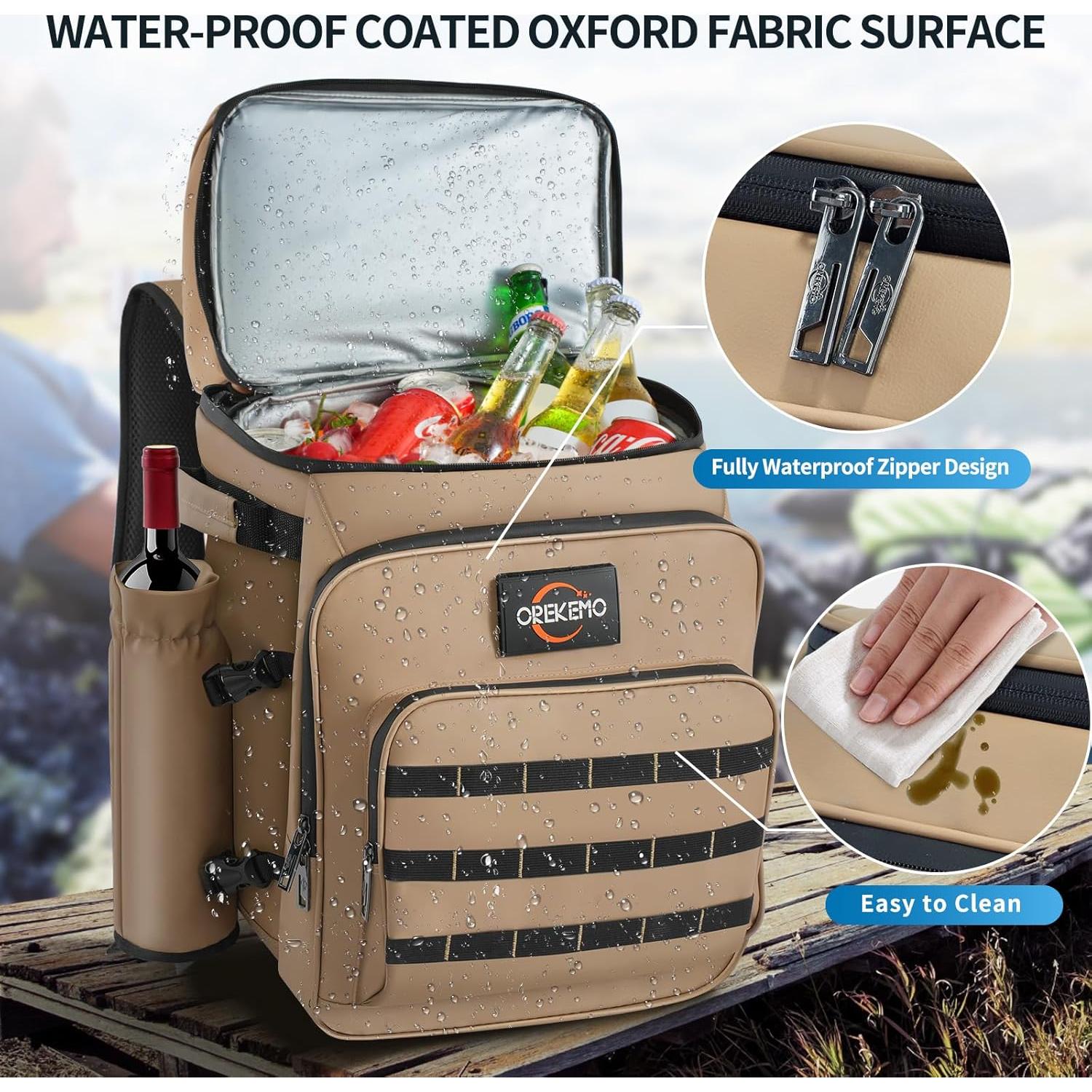 Mochila Térmica Impermeable Orekemo 45L para Picnic y Camping