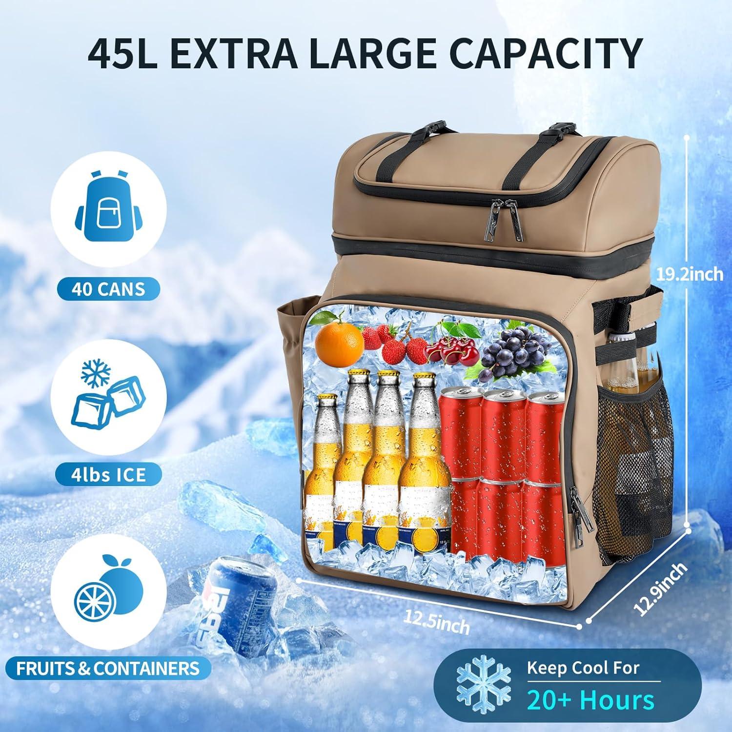 Mochila Térmica Impermeable Orekemo 45L para Picnic y Camping