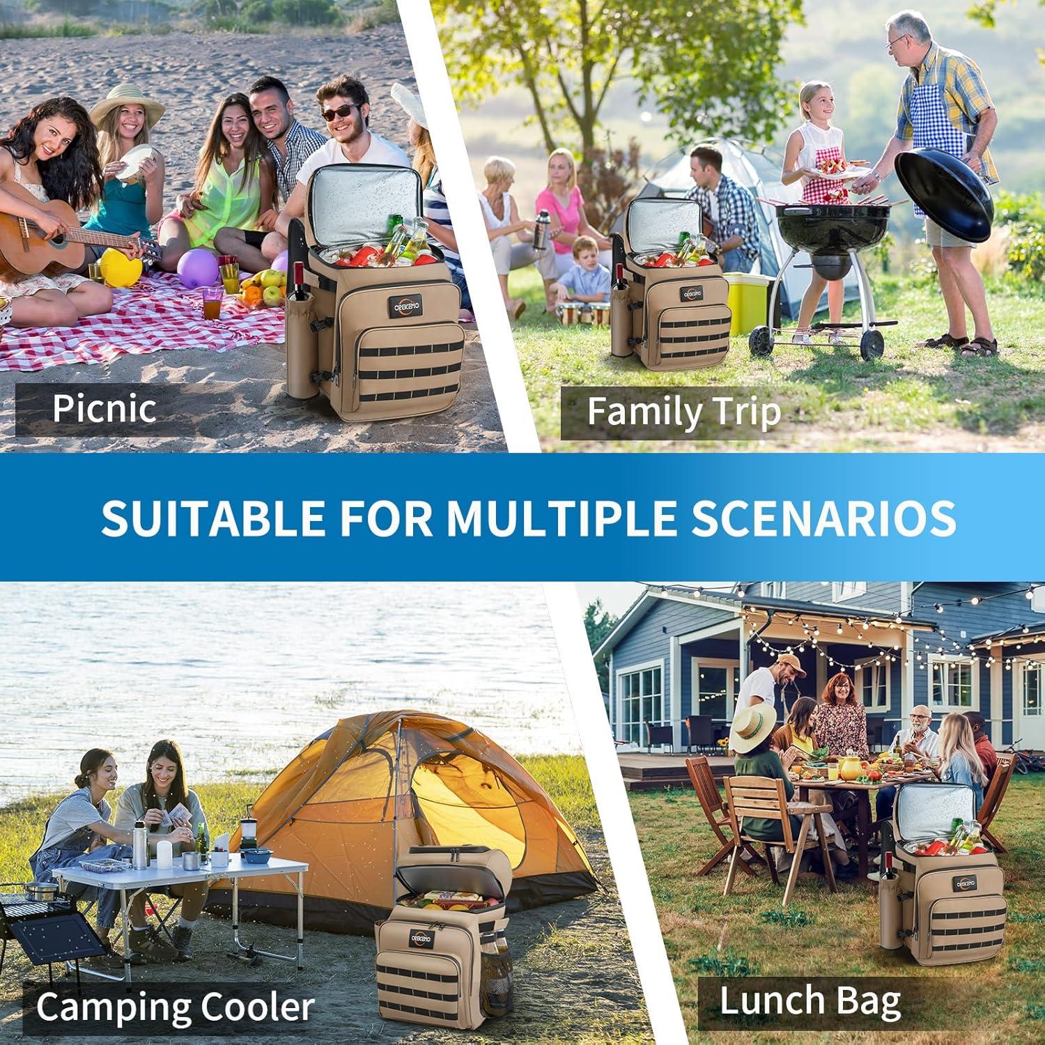 Mochila Térmica Impermeable Orekemo 45L para Picnic y Camping