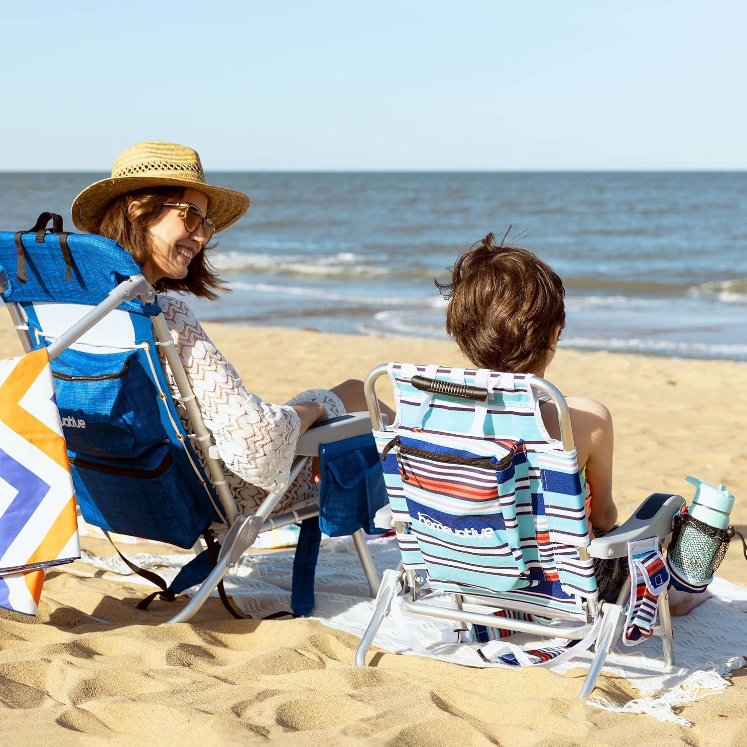 Silla de Playa Plegable para Niños Homevative Azul Laguna