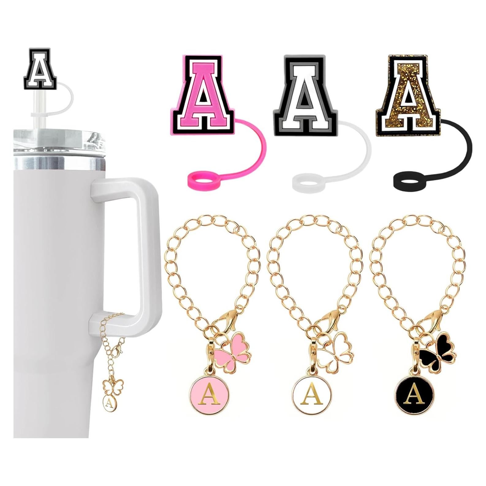 Cubiertas de Pajita Nuozme 3PCS para Taza Stanley con Encantos