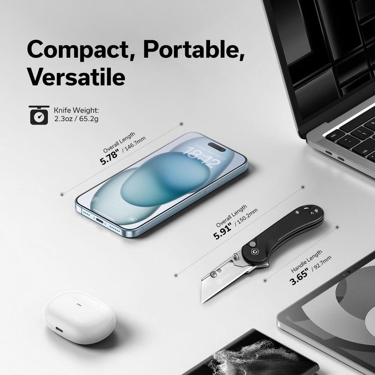 Cuchillo Utility Plegable CIVIVI Elementum con 3 Cuchillas