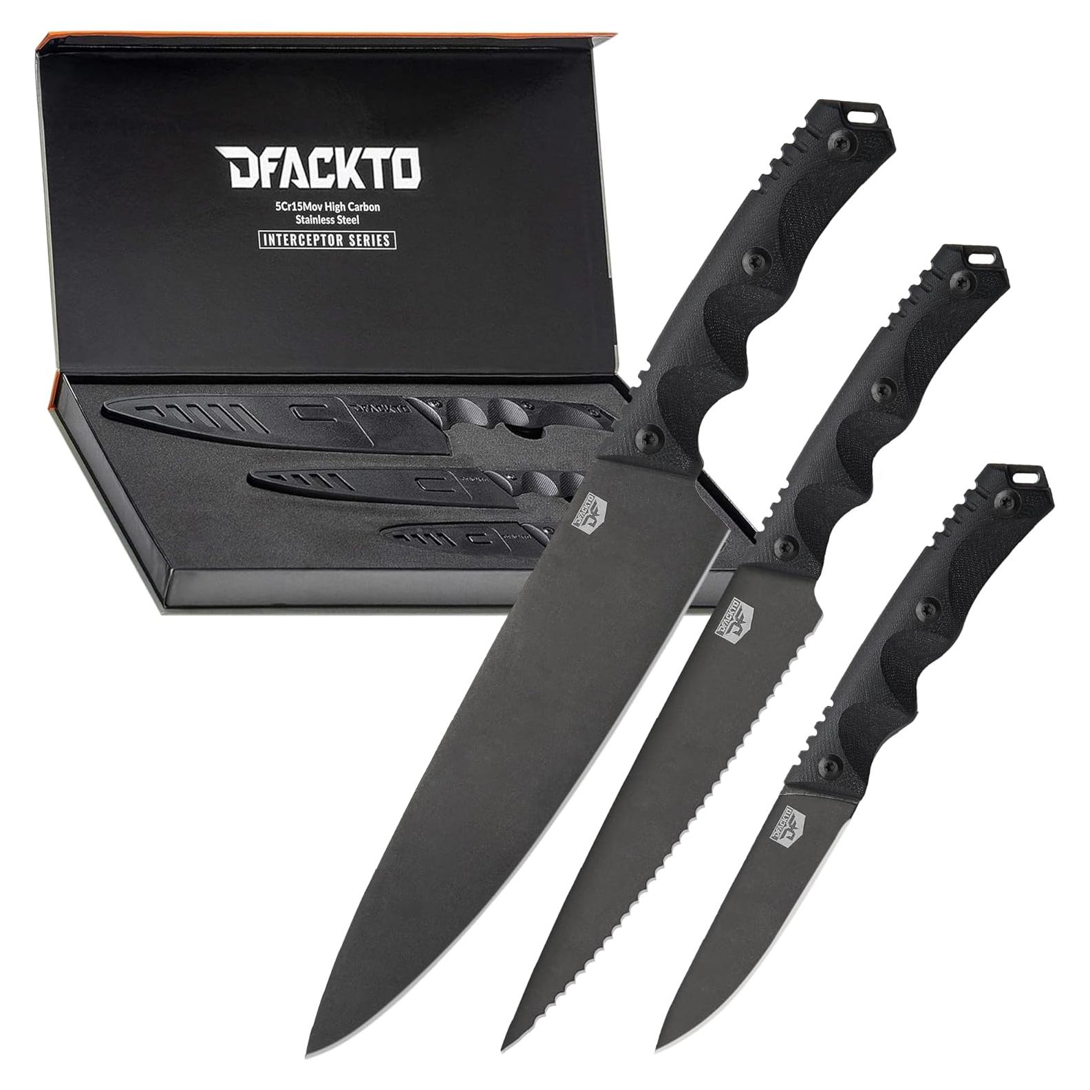 Juego de cuchillos de cocina DFACKTO 3 piezas acero inoxidable