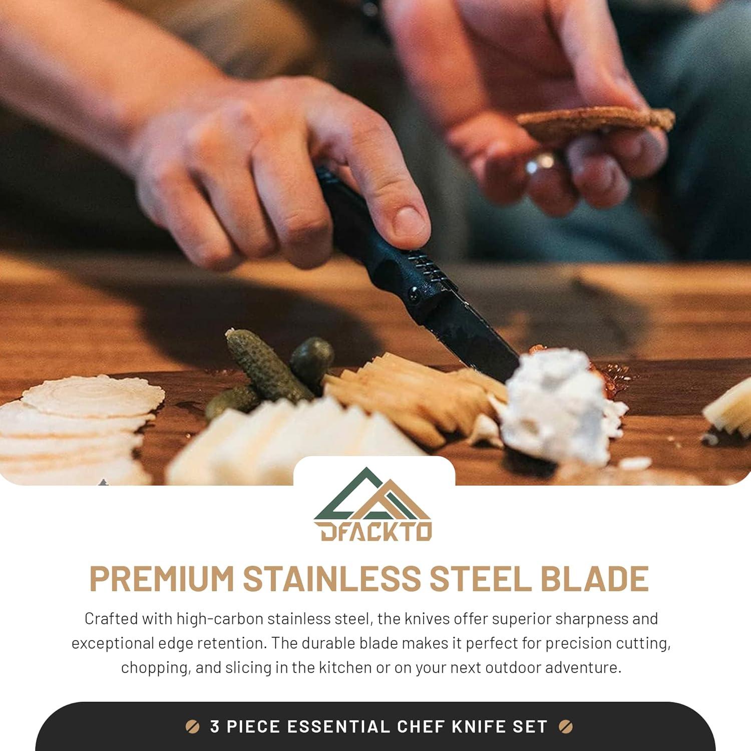 Juego de cuchillos de cocina DFACKTO 3 piezas acero inoxidable