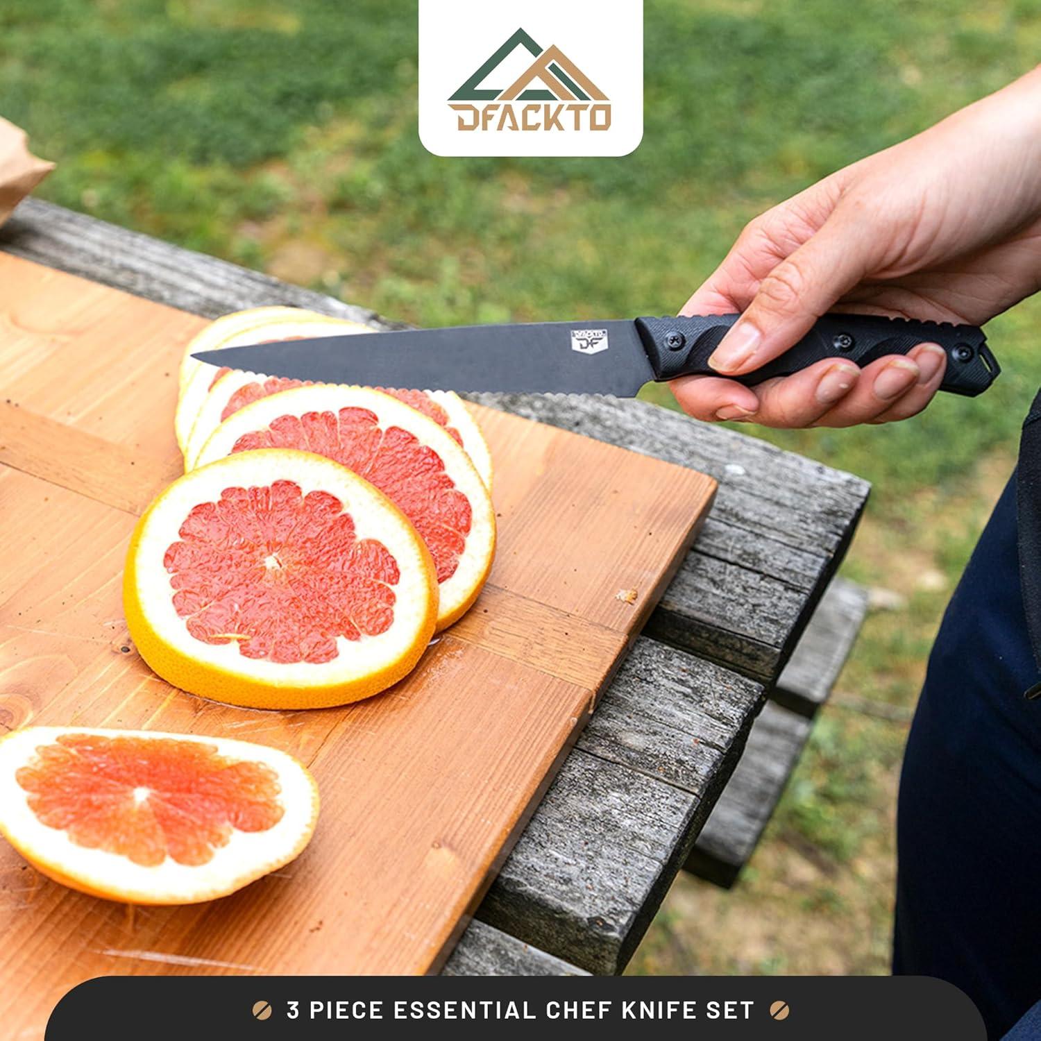 Juego de cuchillos de cocina DFACKTO 3 piezas acero inoxidable