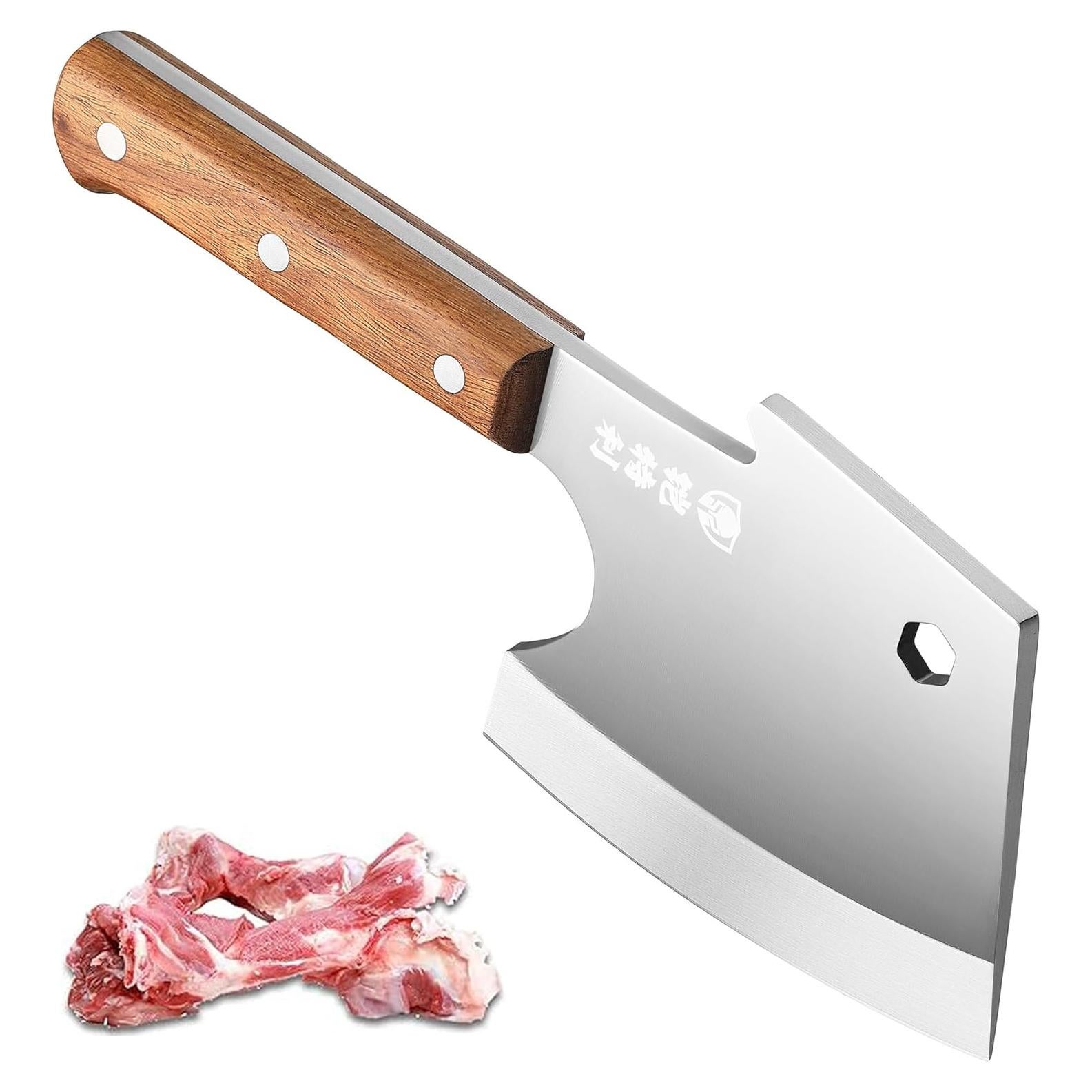 Hacha de Carne Kitory 30.48 cm Forjada Acero Inoxidable Palisandro