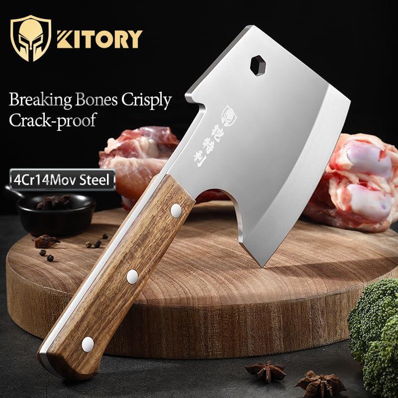 Hacha de Carne Kitory 30.48 cm Forjada Acero Inoxidable Palisandro