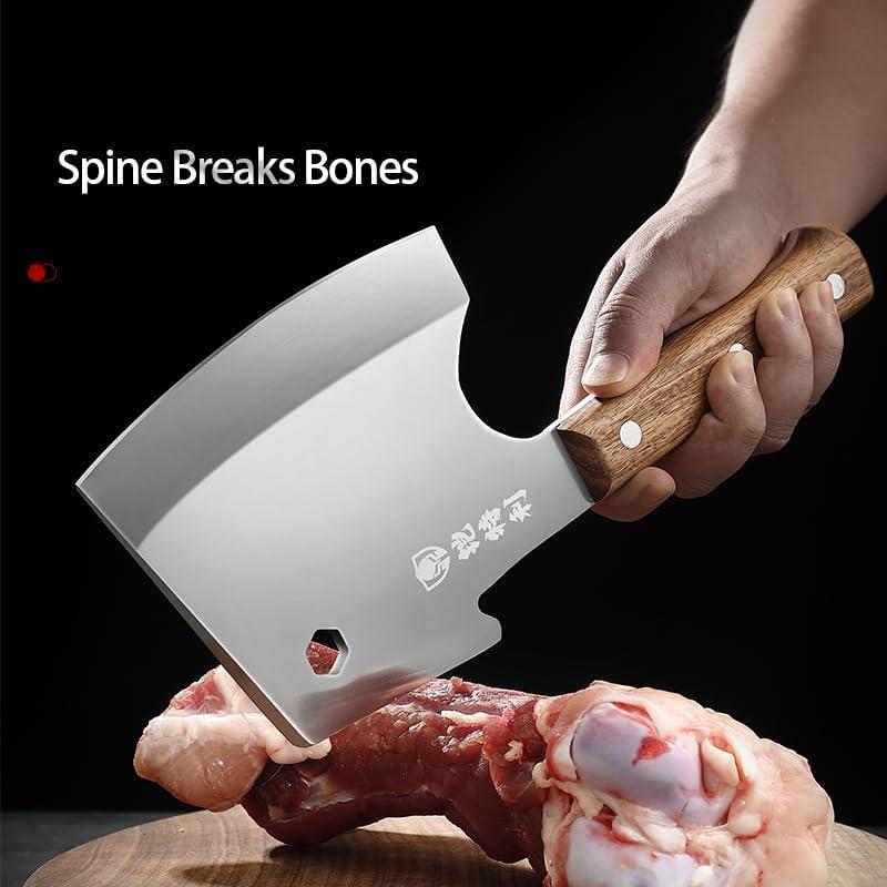 Hacha de Carne Kitory 30.48 cm Forjada Acero Inoxidable Palisandro