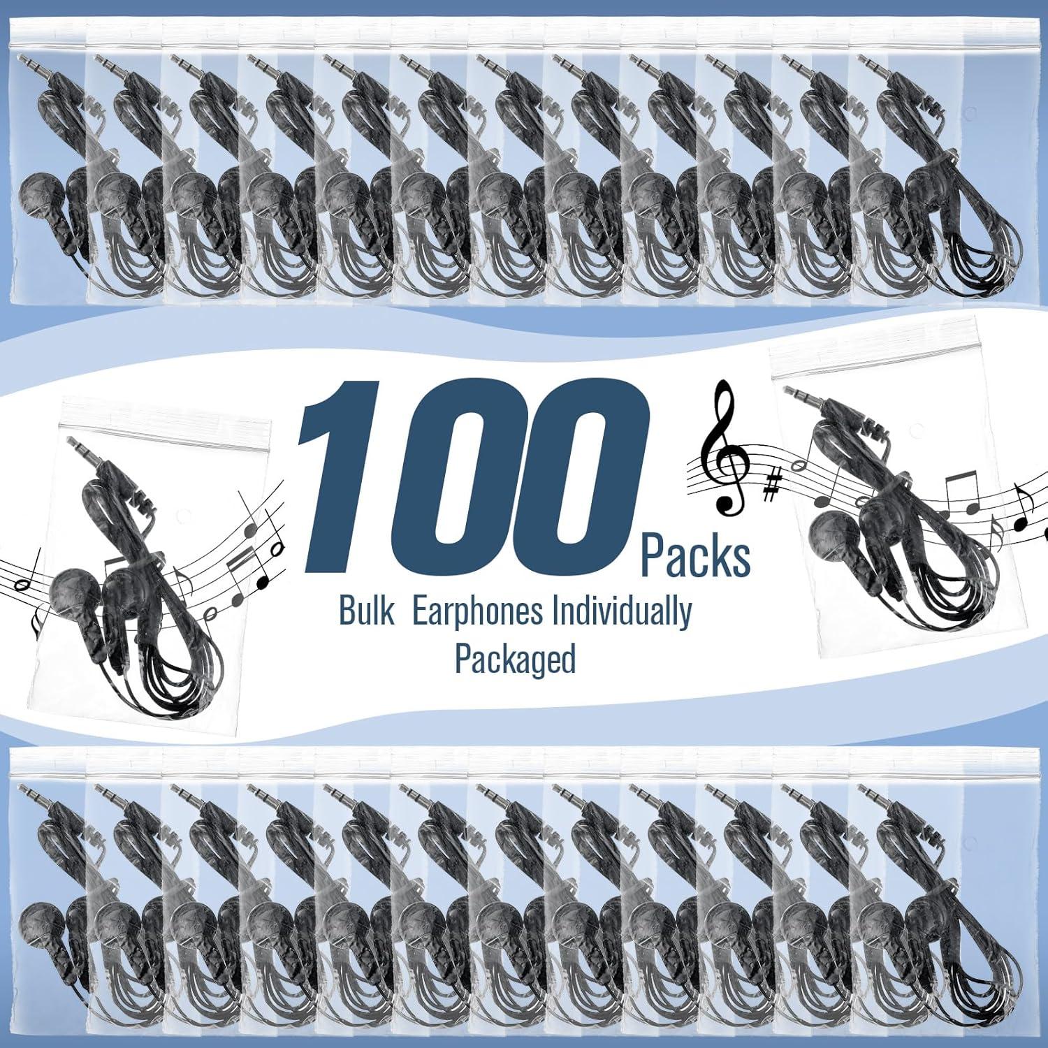 Auriculares Konohan KQ1554 para Estudiantes - 100 Piezas Blancos