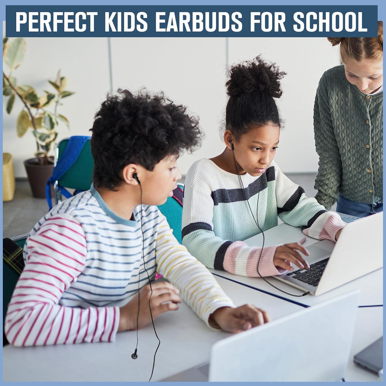 Auriculares Konohan KQ1554 para Estudiantes - 100 Piezas Blancos