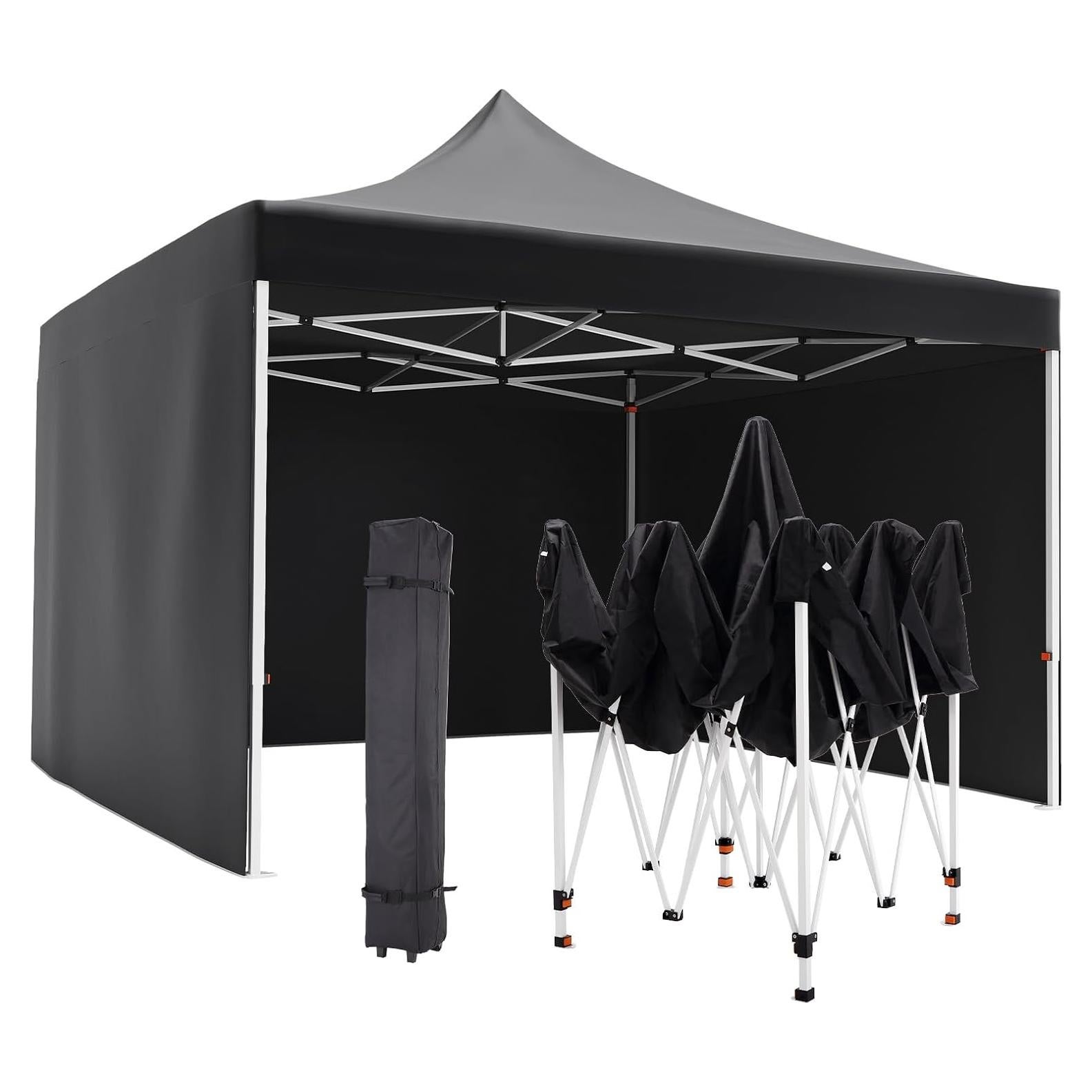 Carpa Instantánea GarveeLife 3.05x3.05m Negra con Paredes