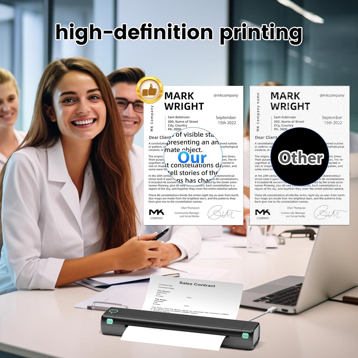 Impresora Portátil Phomemo M08F Bluetooth Térmica 203DPI