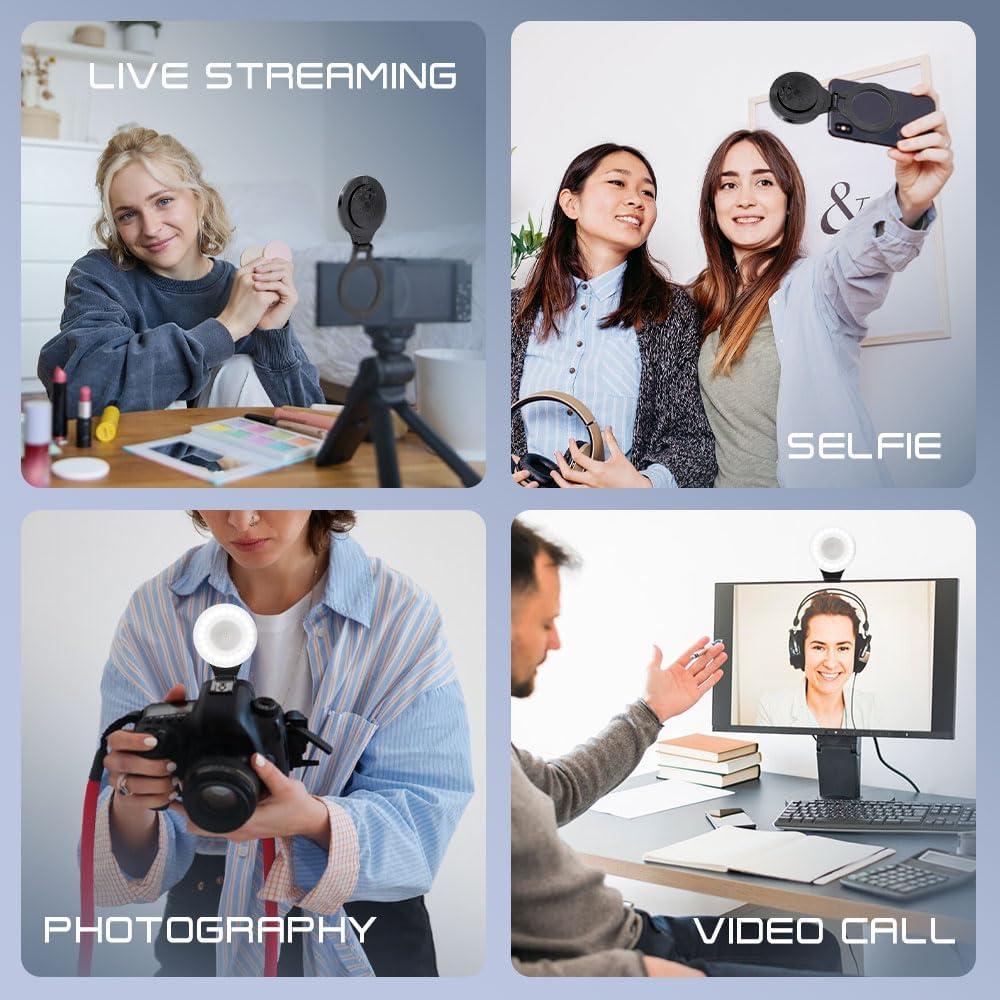 Anillo de Luz LED EJU para Selfie y Video - Negro