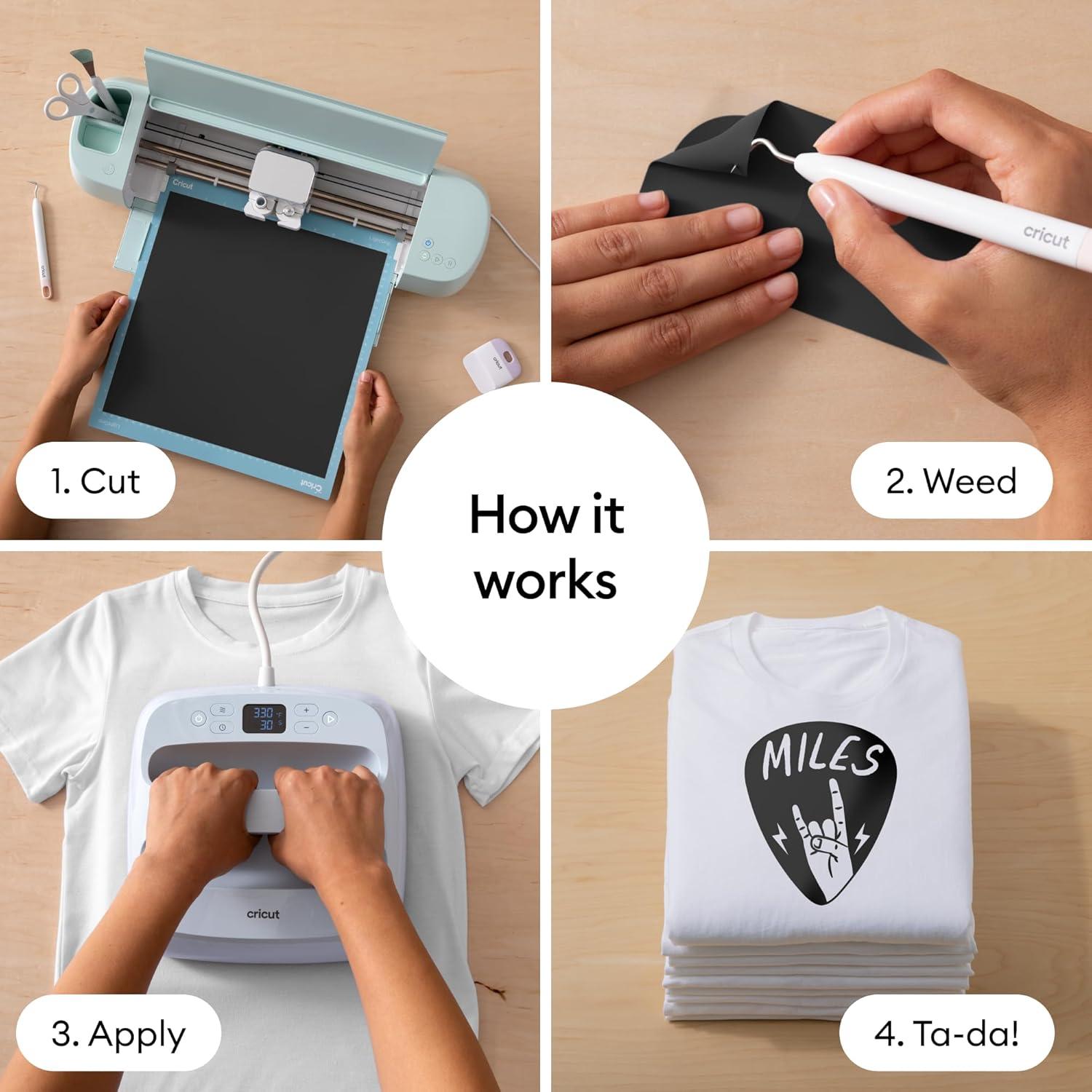 Cricut Valor Transferencia de Calor Negro 30.5 cm x 6.1 m