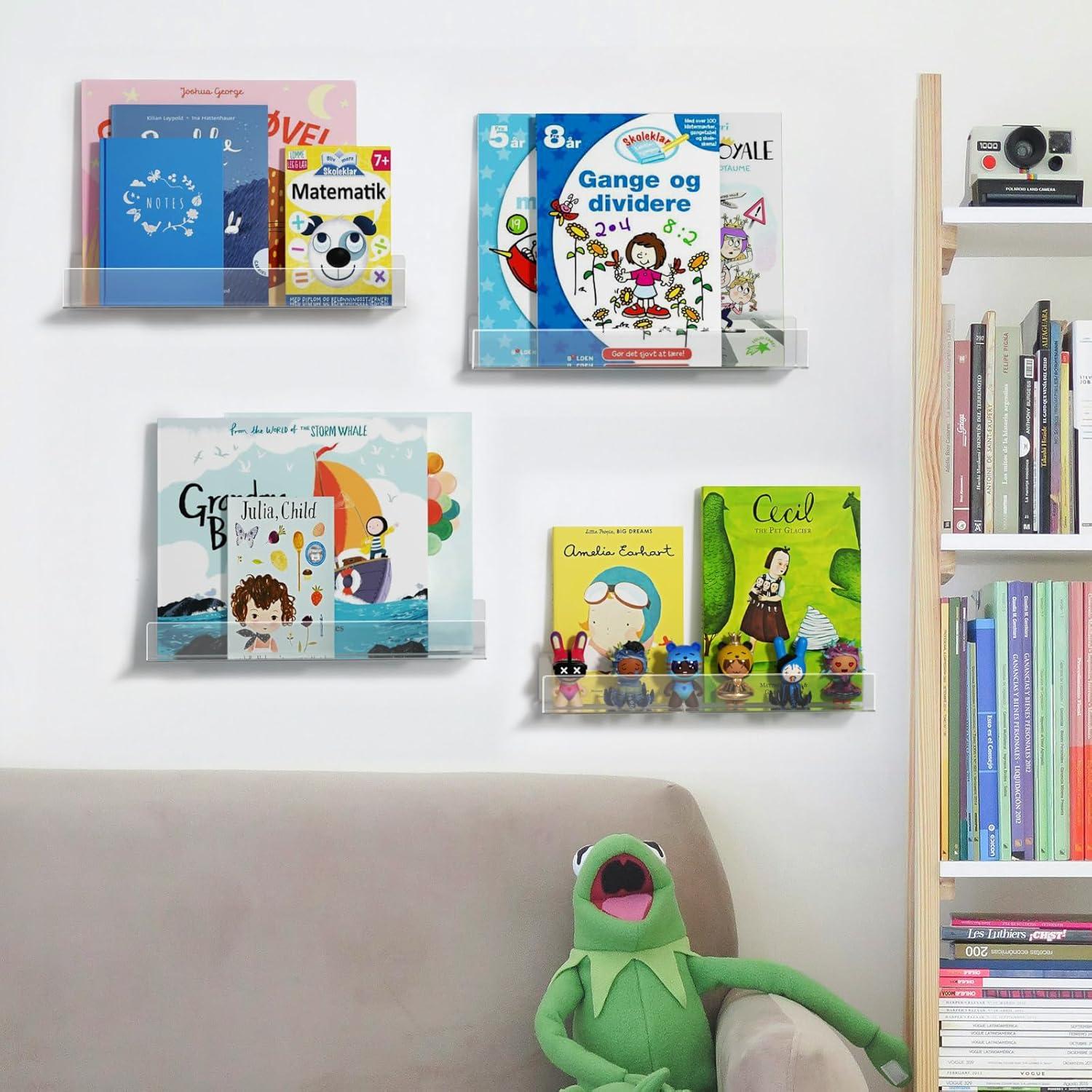 Estanterías Flotantes de Acrílico NIUBEE 4 Unidades 41.91 cm