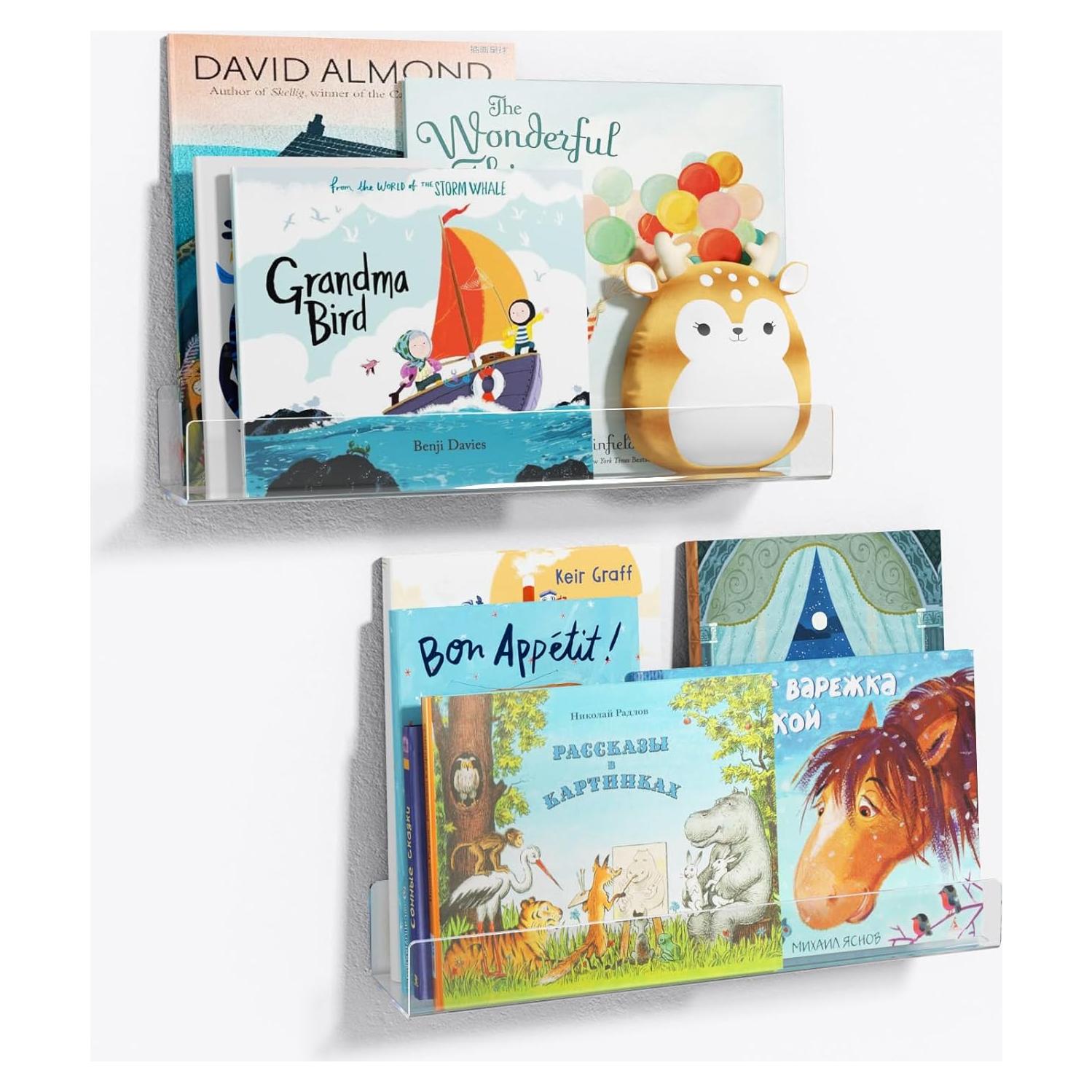 Estanterías Flotantes NIUBEE de Acrílico 41.91 cm, Paquete de 2