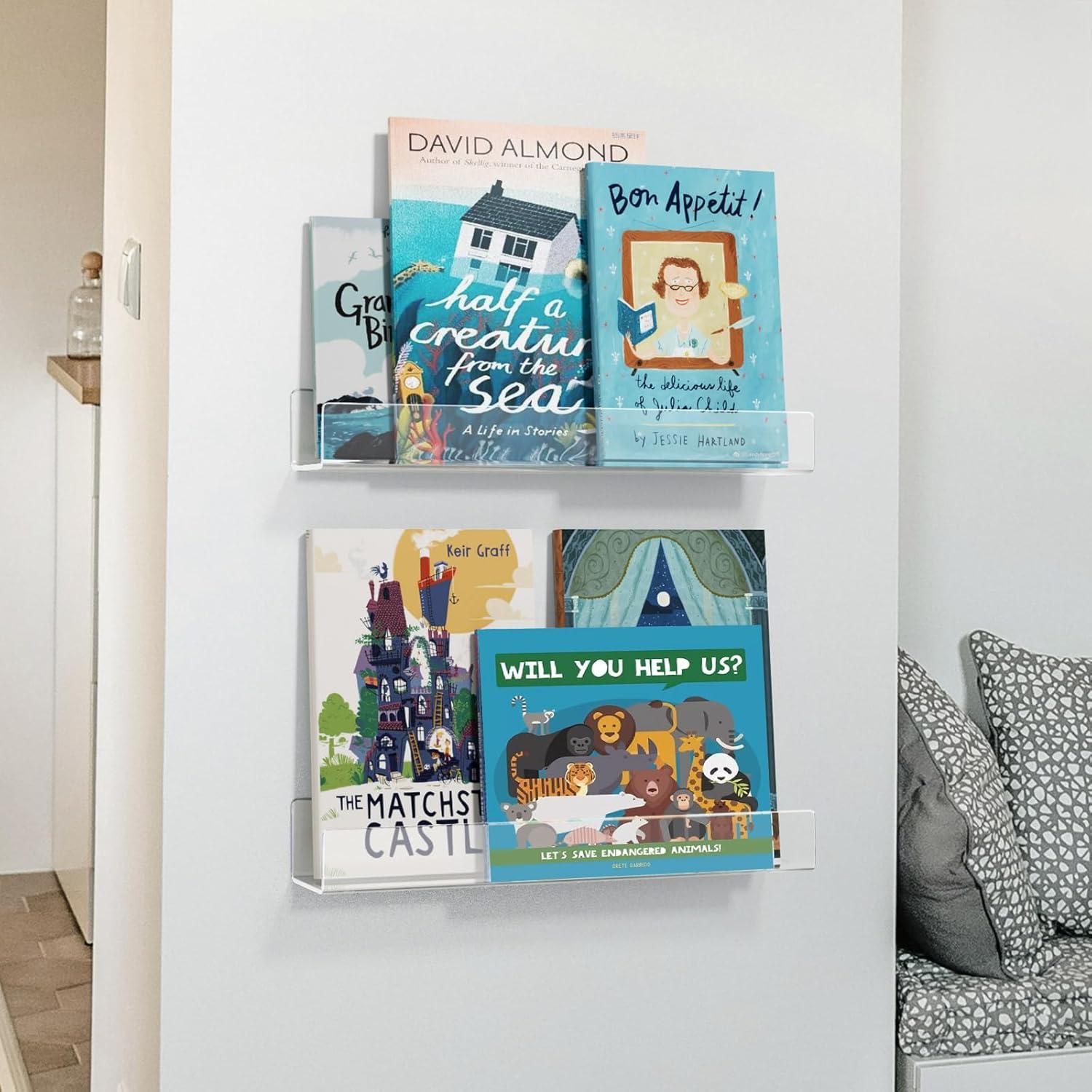 Estanterías Flotantes NIUBEE de Acrílico 41.91 cm, Paquete de 2