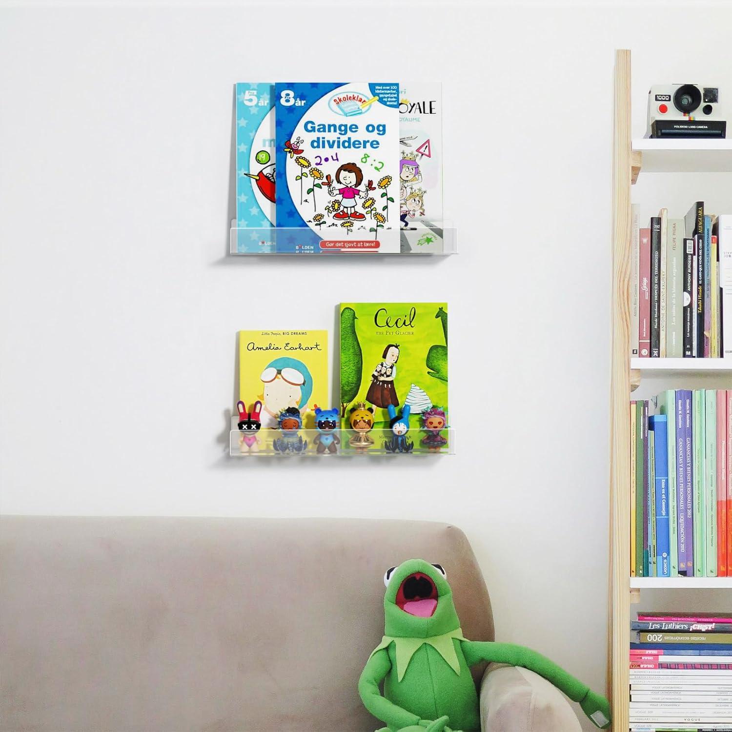 Estanterías Flotantes NIUBEE de Acrílico 41.91 cm, Paquete de 2