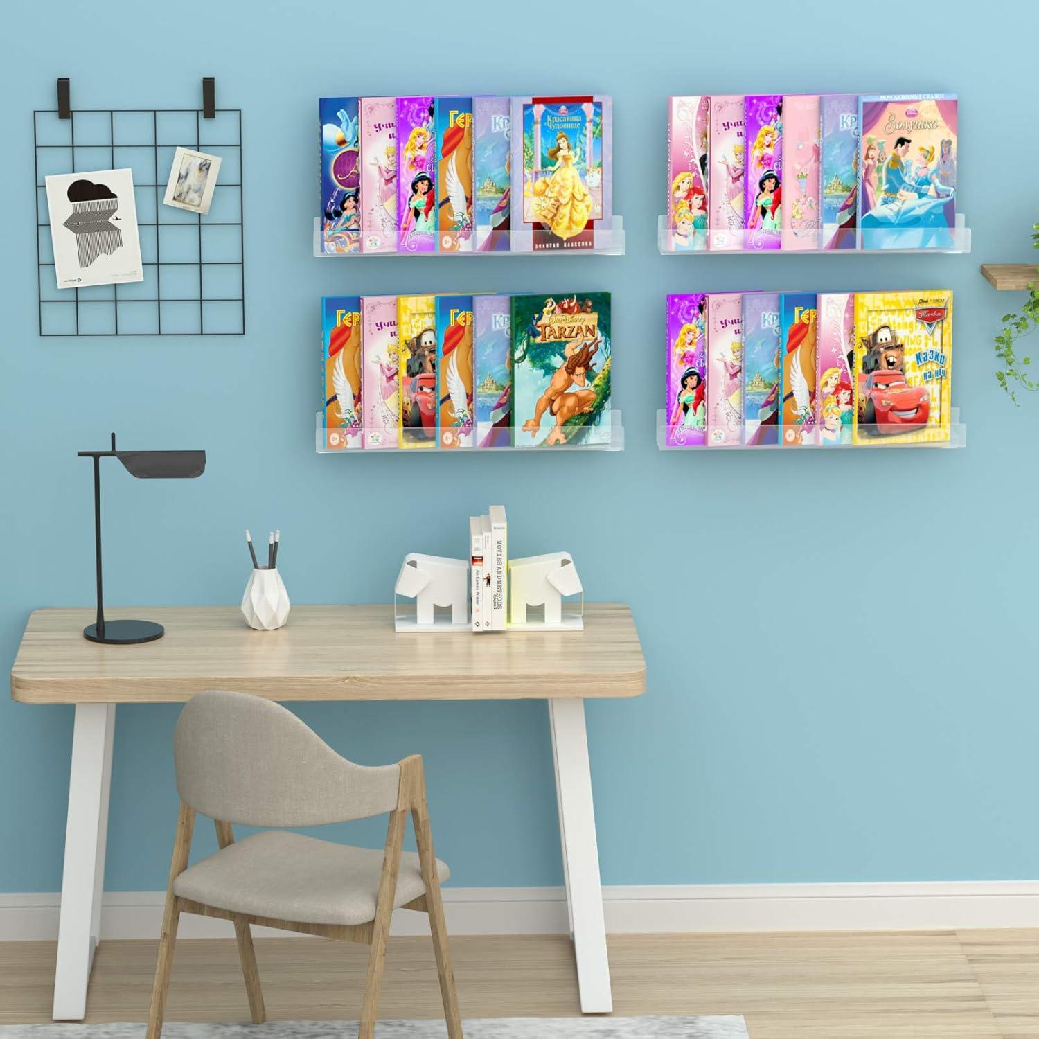 Estante Flotante Invisible NIUBEE 61 cm Acrílico Transparente